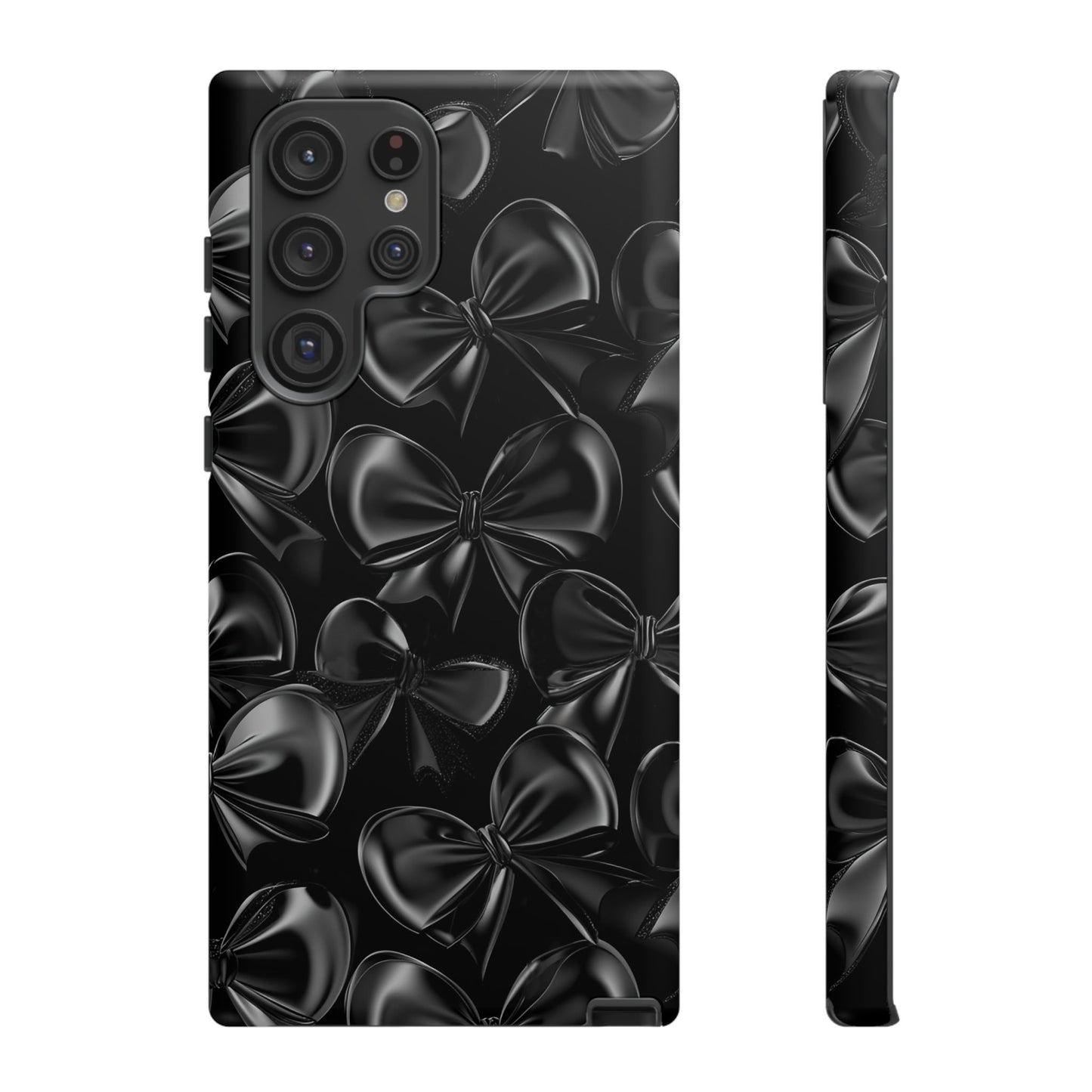 Black Bow Phone Case - Gothic Dark Coquette Phone Cover - iPhone 16 15 14 13 12 11, Samsung Galaxy & Google Pixel Phone Covers