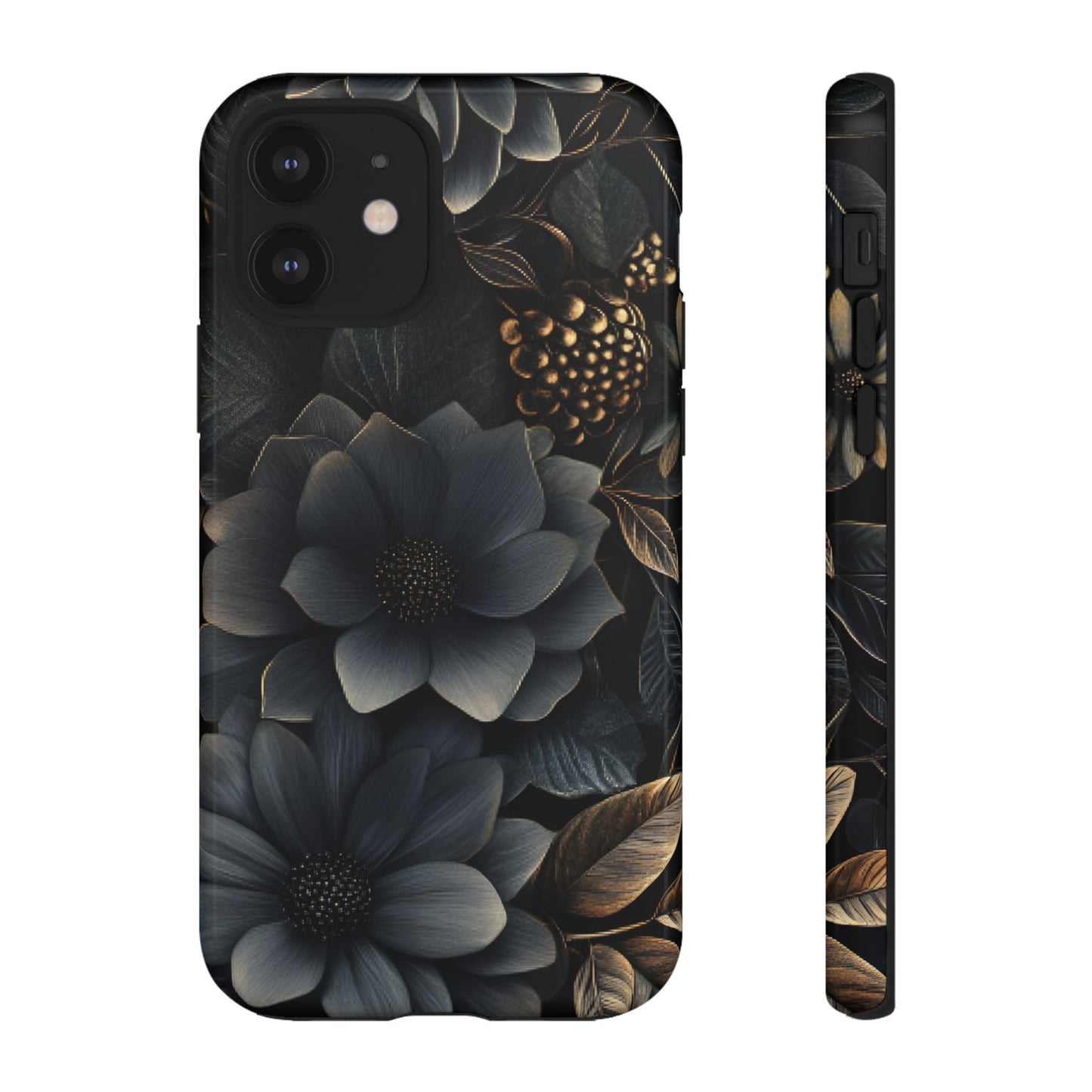 Dark Flower Phone Case - iPhone 16 15 14 13 12 11, Samsung Galaxy & Google Pixel Phone Covers