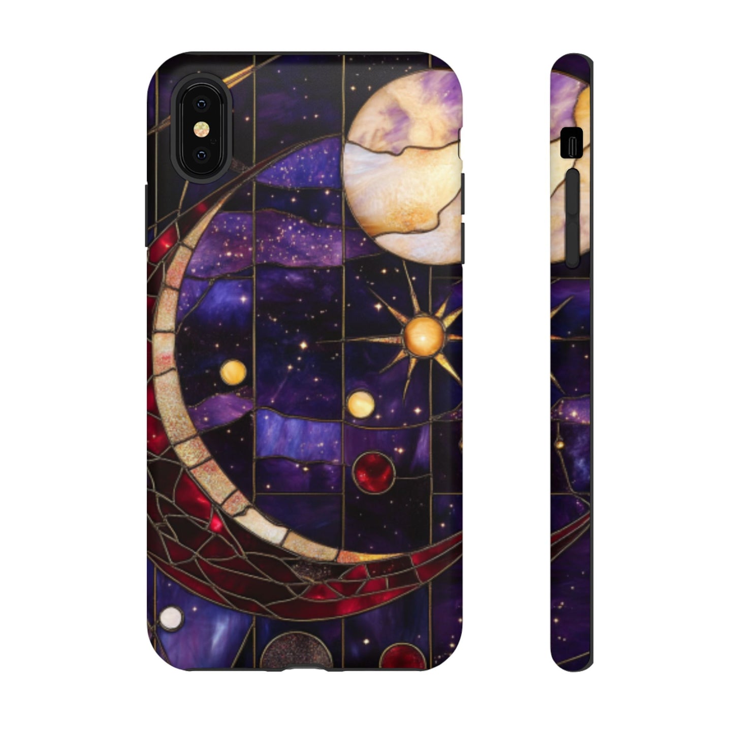 Celestial Stained Glass Phone Case - iPhone 16 15 14 13 12 11, Samsung Galaxy & Google Pixel Phone Covers - Boo and Bewear