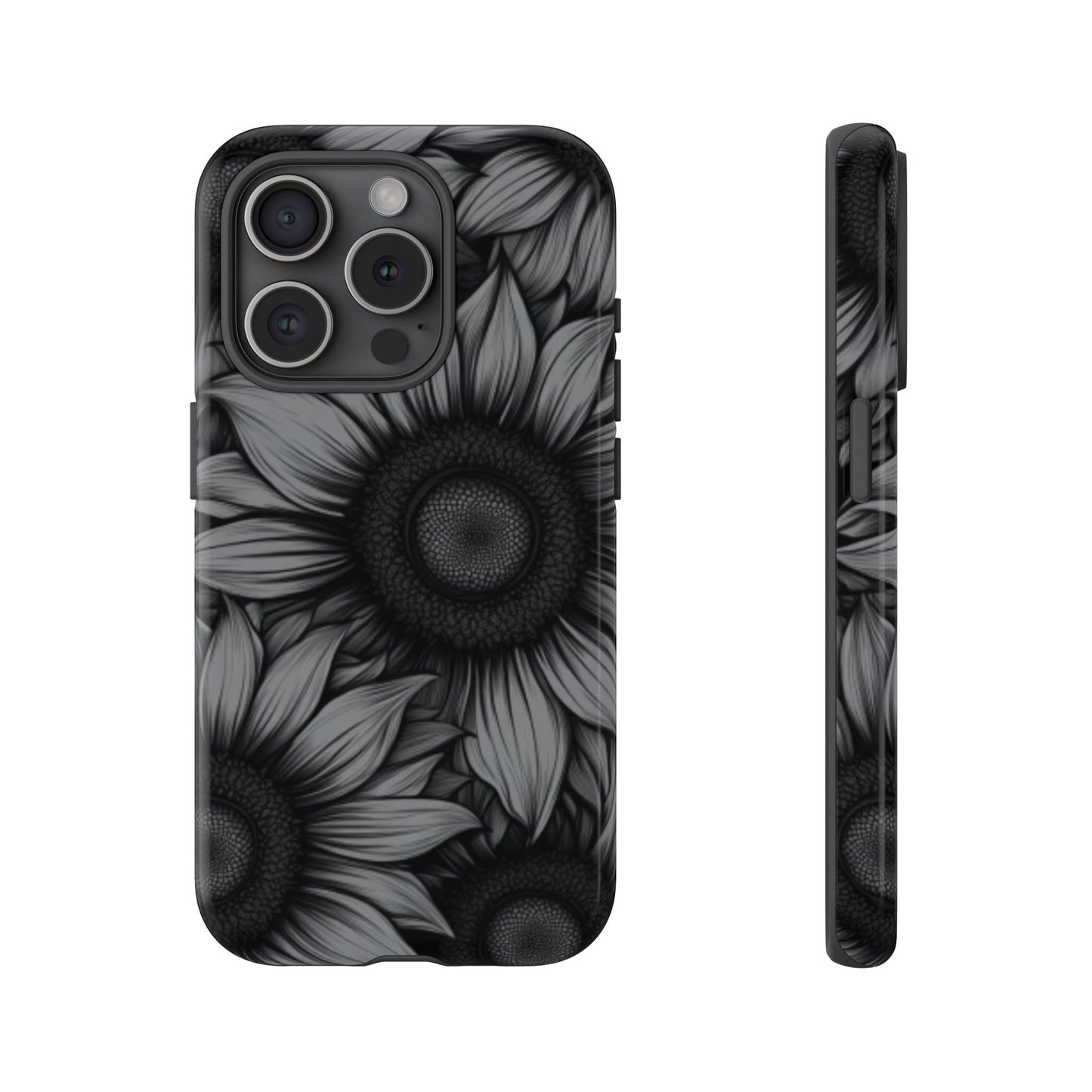 Sunflower Phone Case - Dark Gothic Floral Phone Cases for Phone 16 15 14 13 12 11, Samsung Galaxy & Google Pixel