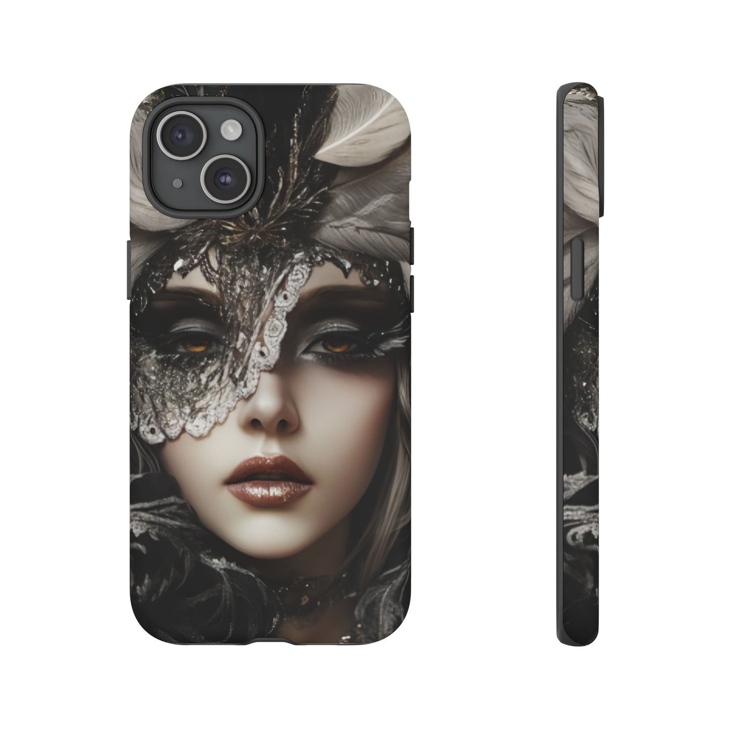 Goth Phone Case with Aesthetic Woman for iPhone 16 15 14 13 12 11, Samsung Galaxy & Google Pixel