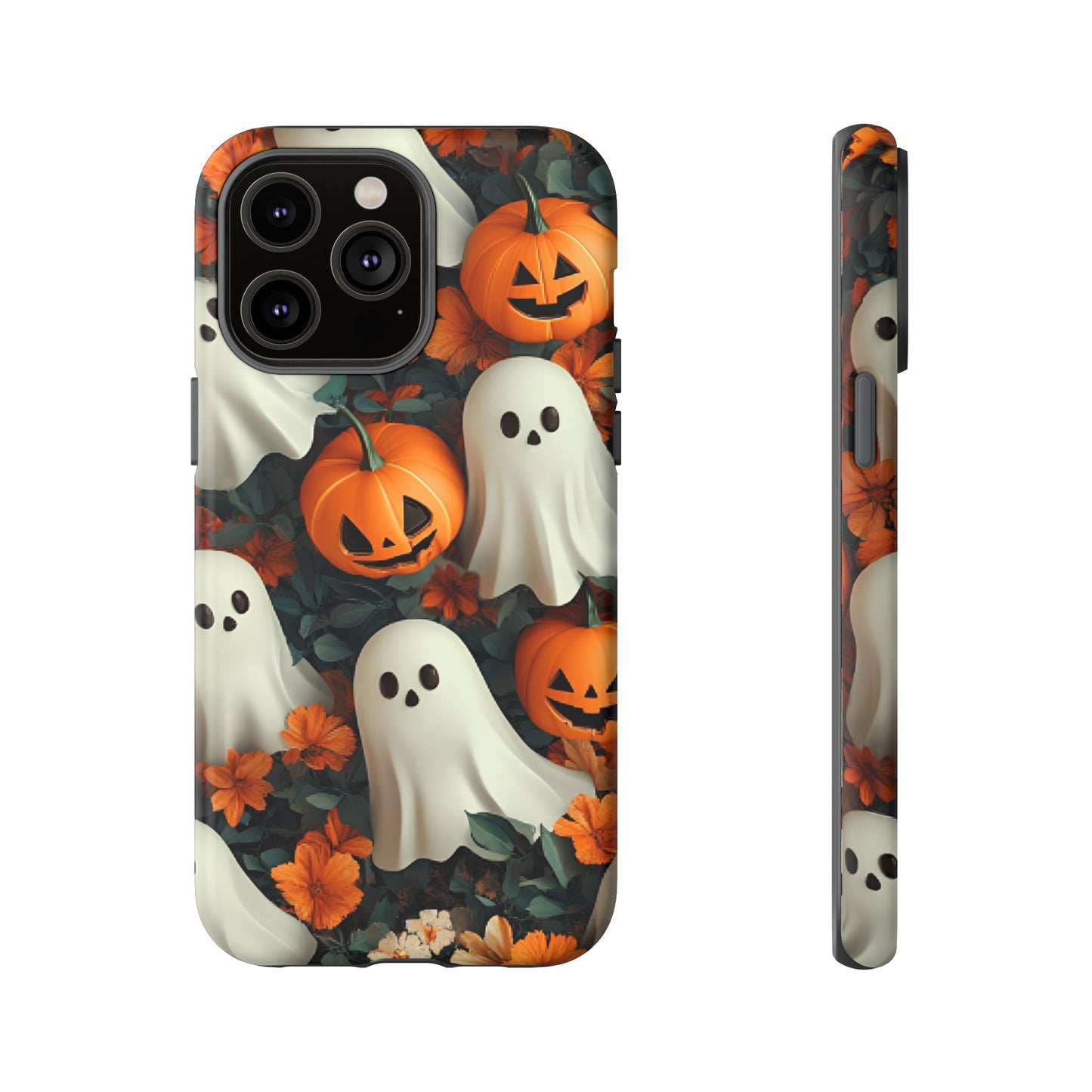 Halloween Ghosts and Pumpkins Phone Case - Spooky and Cute Phone Cases - iPhone 16 15 14 13 12 11, Samsung Galaxy & Google Pixel Phone Covers