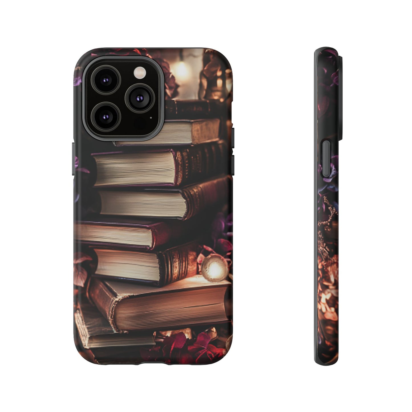 Book Lover Phone Case - Vintage Dark Academia Books - iPhone 16 15 14 13 12 11, Samsung Galaxy & Google Pixel Phone Covers