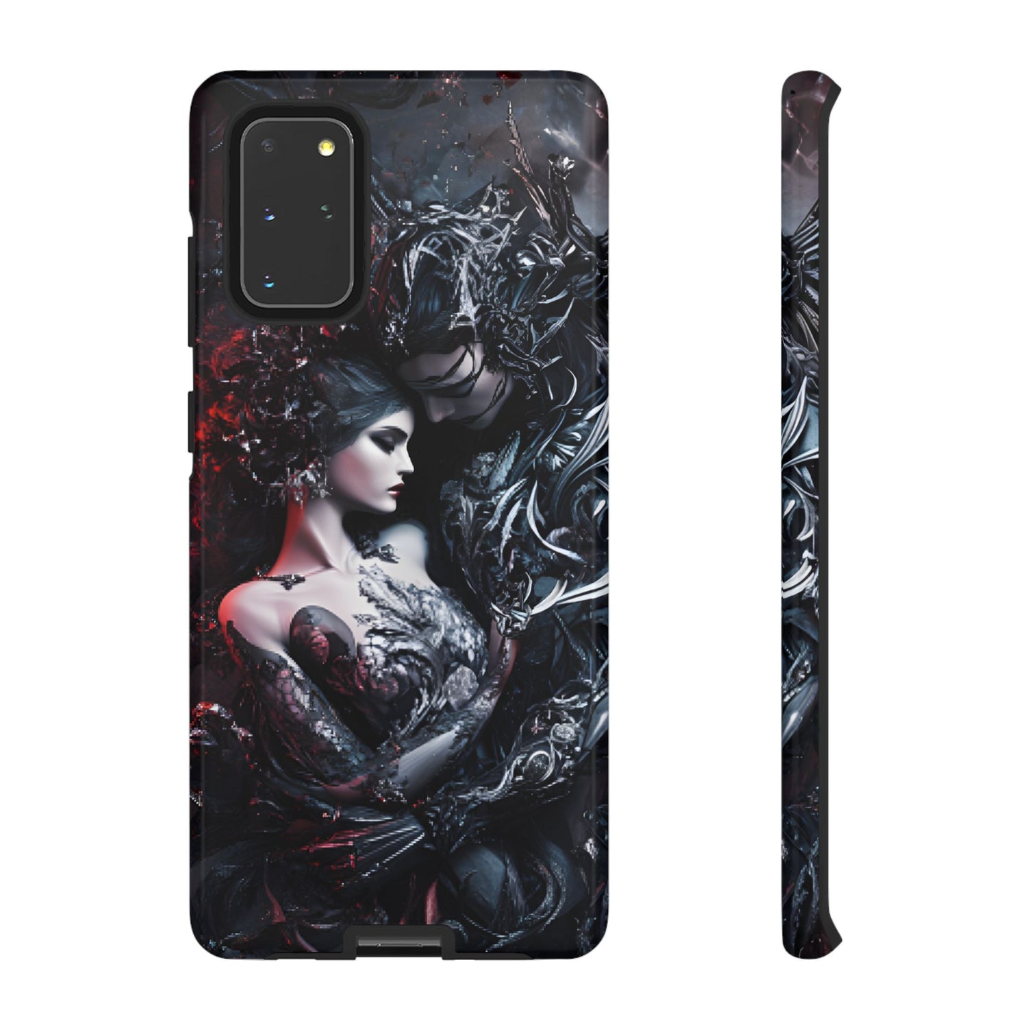 Gothic Couple Phone Case - Victorian Goth Valentine's Day Phone Cases for iPhone 16 15 14 13 12 11, Samsung Galaxy & Google Pixel