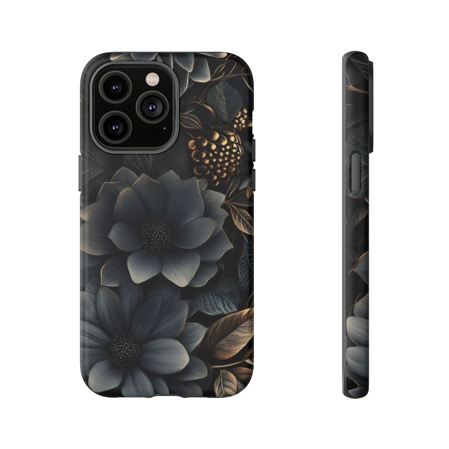 Dark Flower Phone Case - iPhone 16 15 14 13 12 11, Samsung Galaxy & Google Pixel Phone Covers