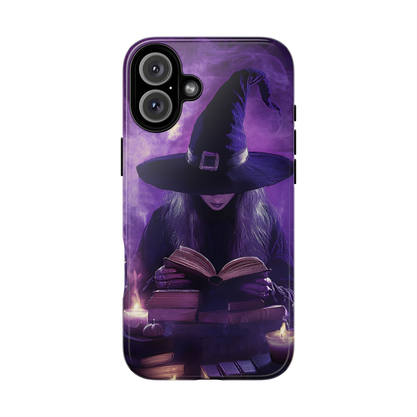 Witch Reading Book Phone Case - Witchy Halloween Phone Cases - iPhone 16 15 14 13 12 11, Samsung Galaxy & Google Pixel Phone Covers - Boo and Bewear