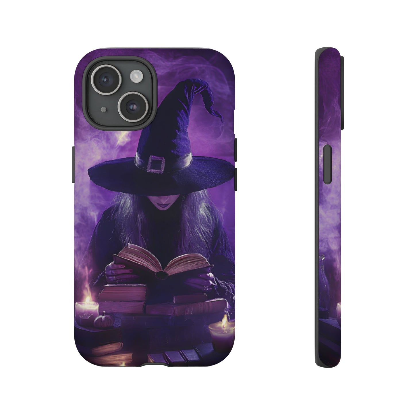 Witch Reading Book Phone Case - Witchy  Halloween Phone Cases - iPhone 16 15 14 13 12 11, Samsung Galaxy & Google Pixel Phone Covers