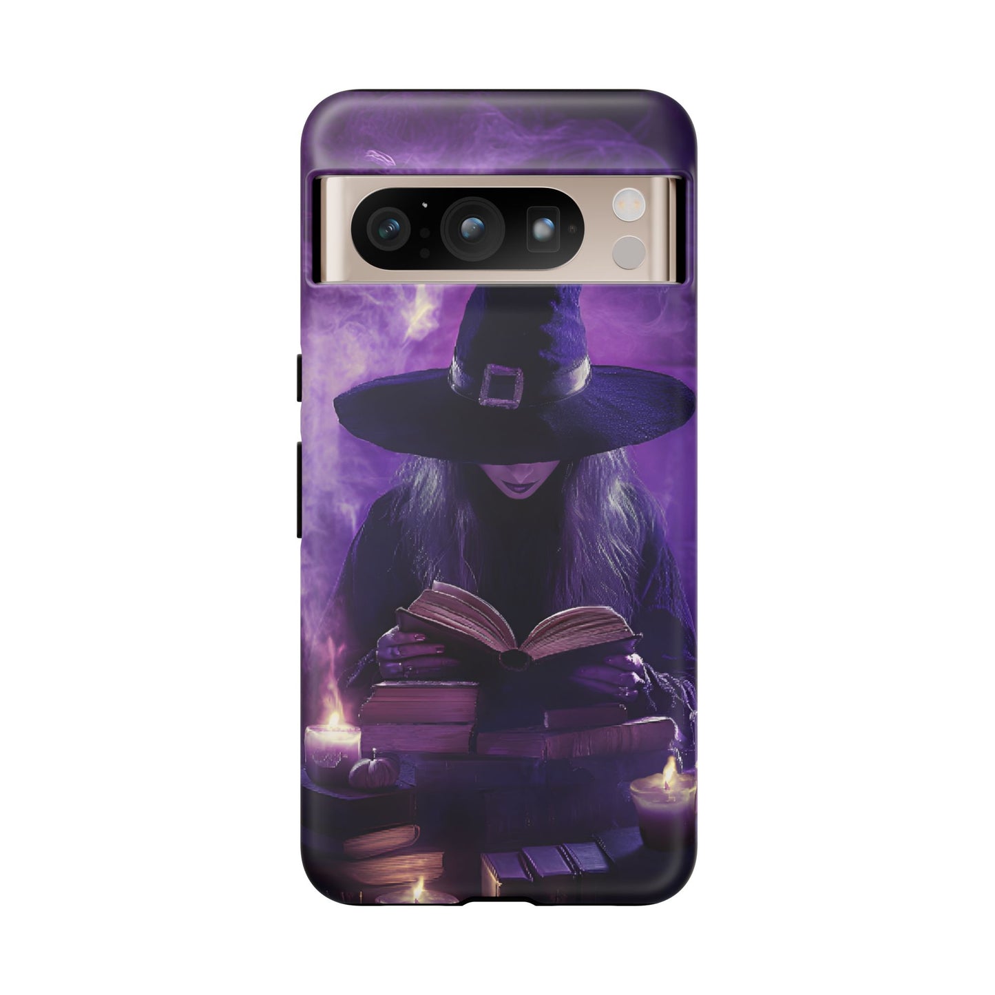 Witch Reading Book Phone Case - Witchy  Halloween Phone Cases - iPhone 16 15 14 13 12 11, Samsung Galaxy & Google Pixel Phone Covers