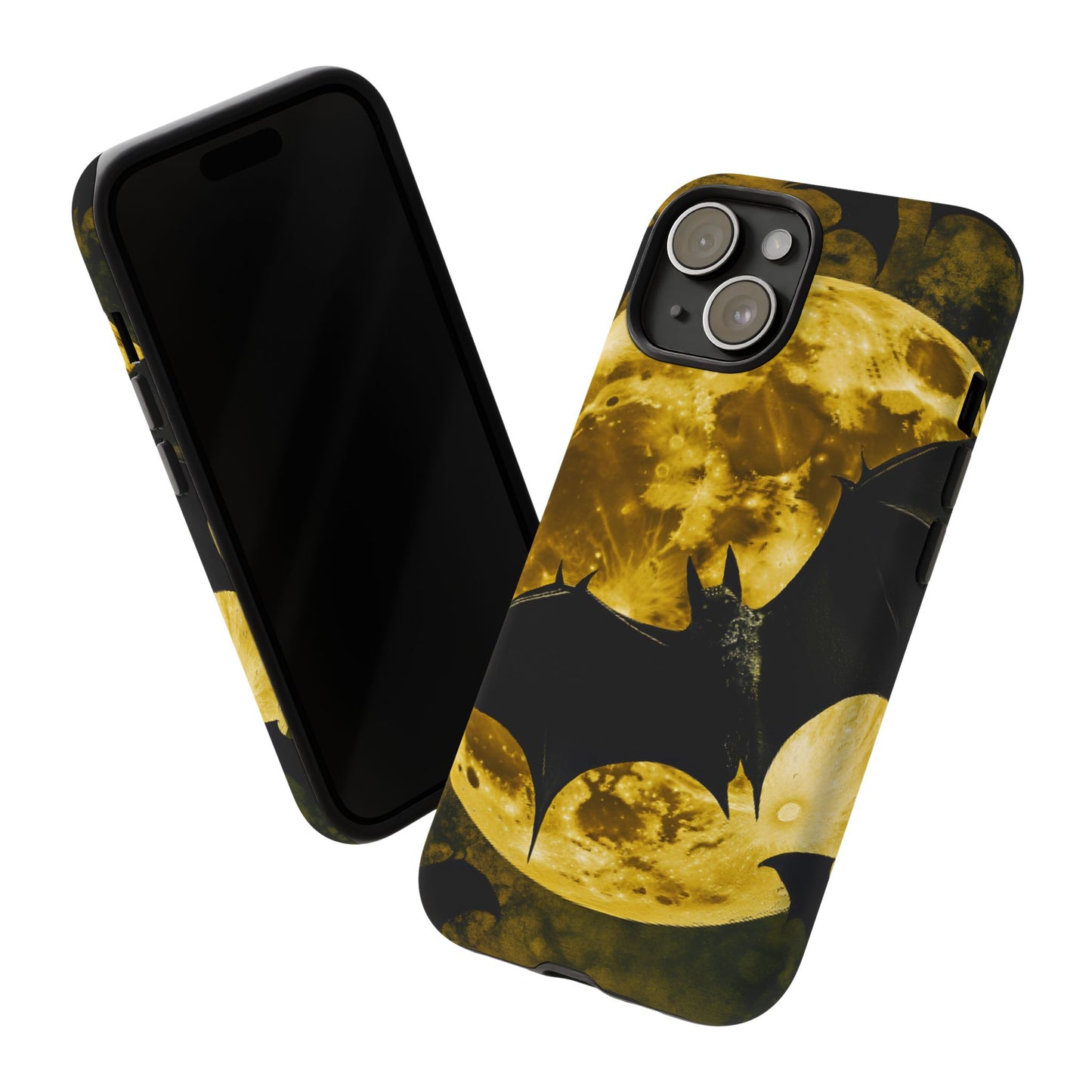 Gothic Bat and Moon Phone Case - Spooky Halloween Phone Cases - iPhone 16 15 14 13 12 11, Samsung Galaxy & Google Pixel Phone Covers