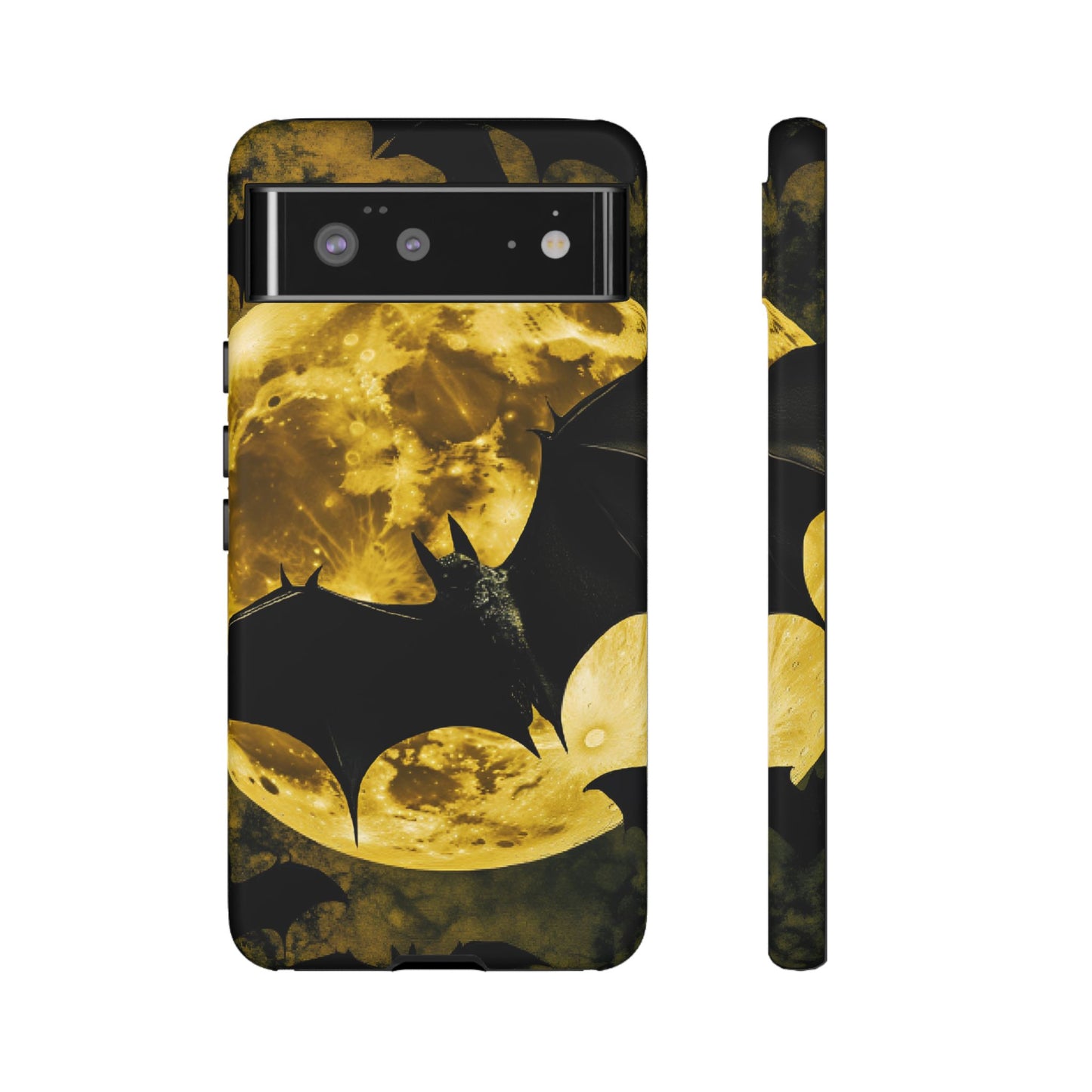 Gothic Bat and Moon Phone Case - Spooky Halloween Phone Cases - iPhone 16 15 14 13 12 11, Samsung Galaxy & Google Pixel Phone Covers