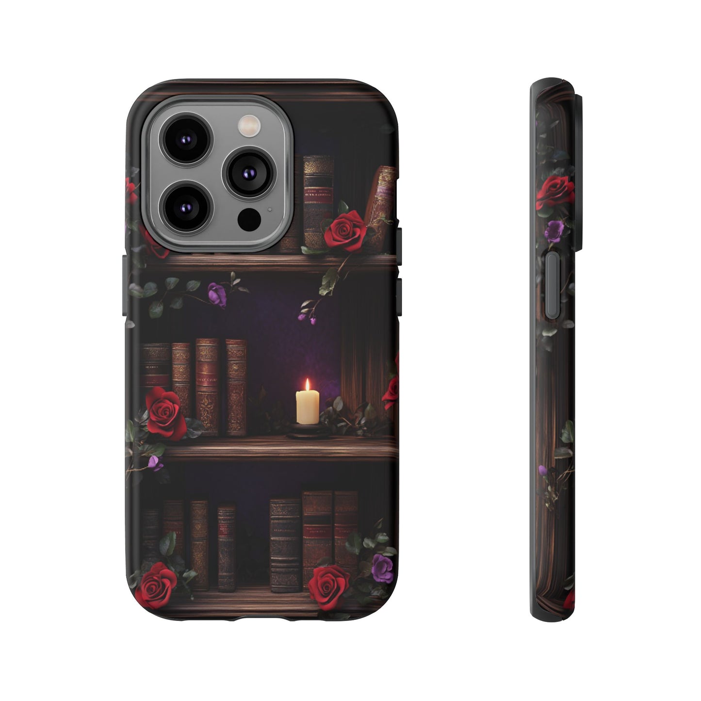 Vintage Books Phone Case - Goth Dark Academia Library Phone Cases for iPhone 16 15 14 13 12 11, Samsung Galaxy & Google Pixel