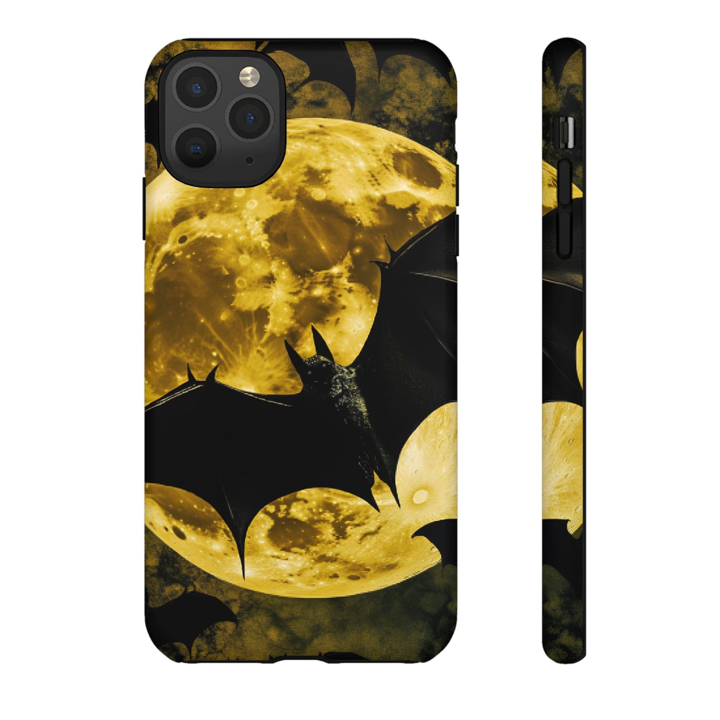 Gothic Bat and Moon Phone Case - Spooky Halloween Phone Cases for iPhone 16 15 14 13 12 11, Samsung Galaxy & Google Pixel