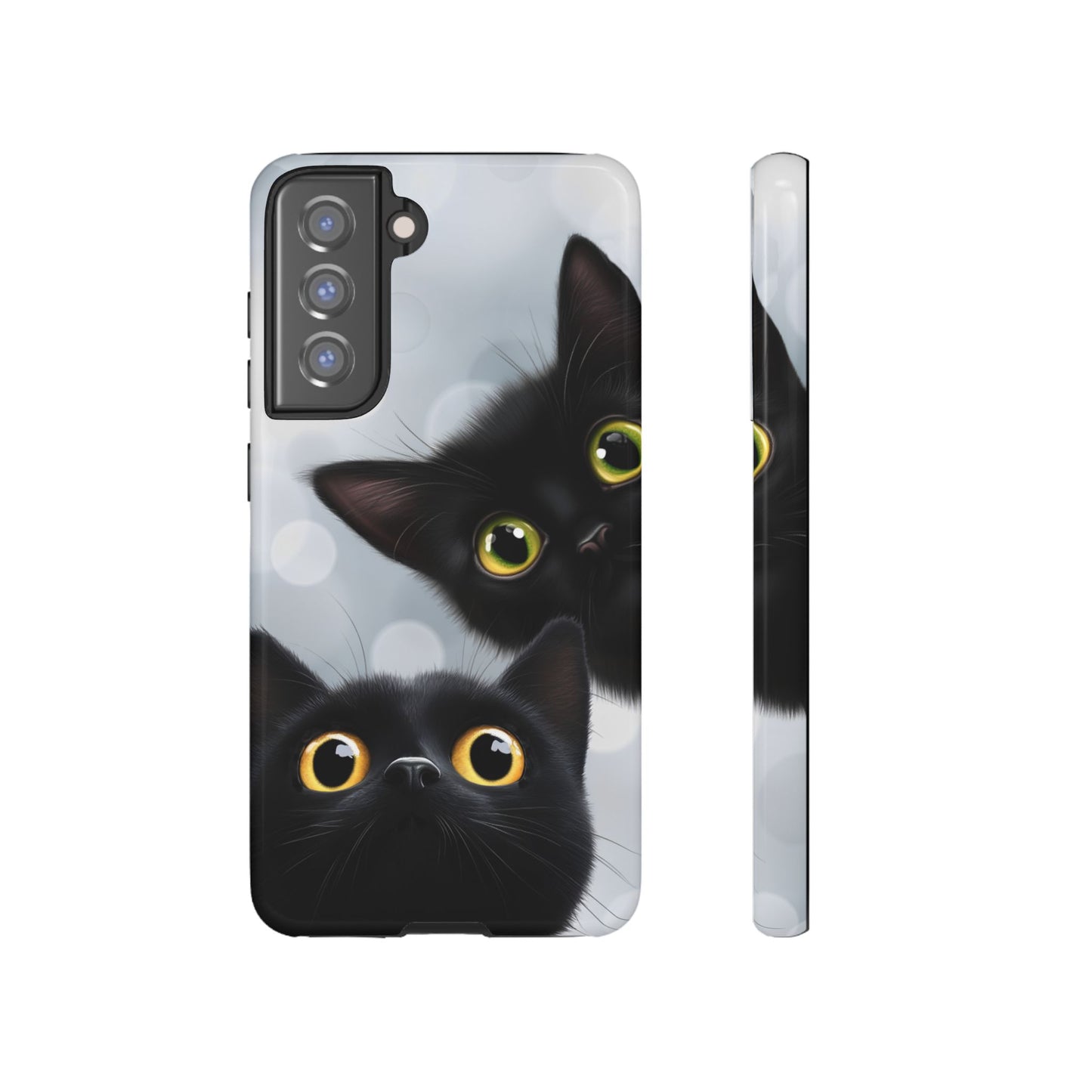 Cat Phone Case - Cute Black Cats Phone Cases for iPhone 16 15 14 13 12 11, Samsung Galaxy & Google Pixel