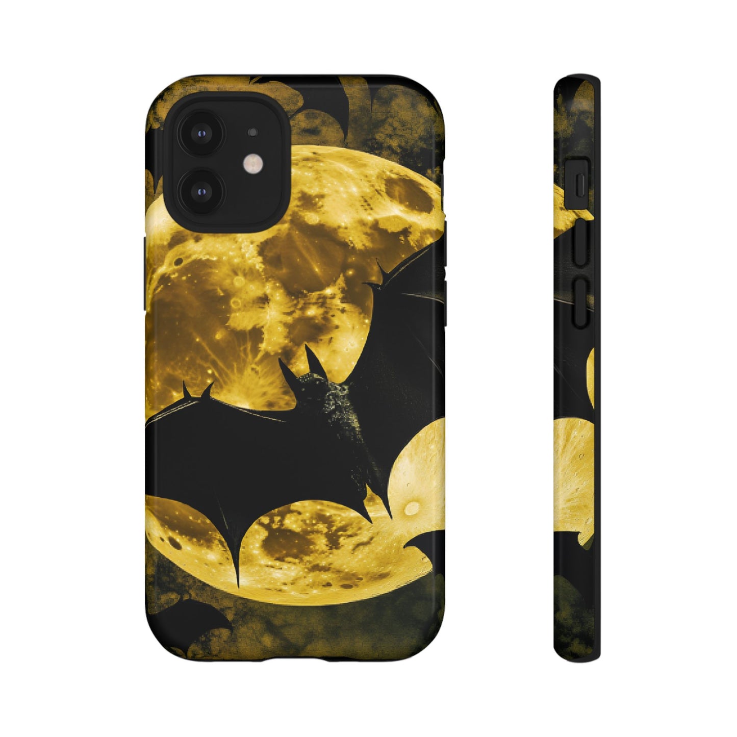 Gothic Bat and Moon Phone Case - Spooky Halloween Phone Cases for iPhone 16 15 14 13 12 11, Samsung Galaxy & Google Pixel