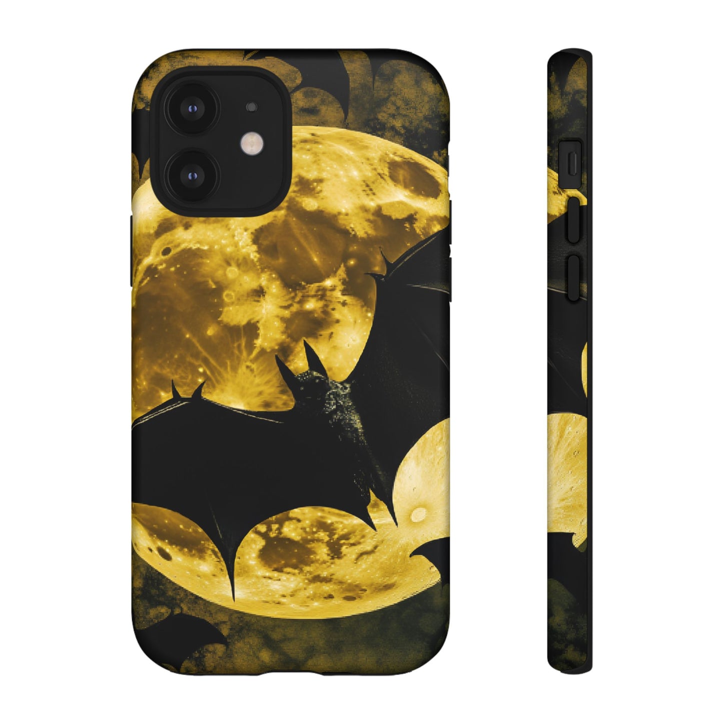 Gothic Bat and Moon Phone Case - Spooky Halloween Phone Cases for iPhone 16 15 14 13 12 11, Samsung Galaxy & Google Pixel