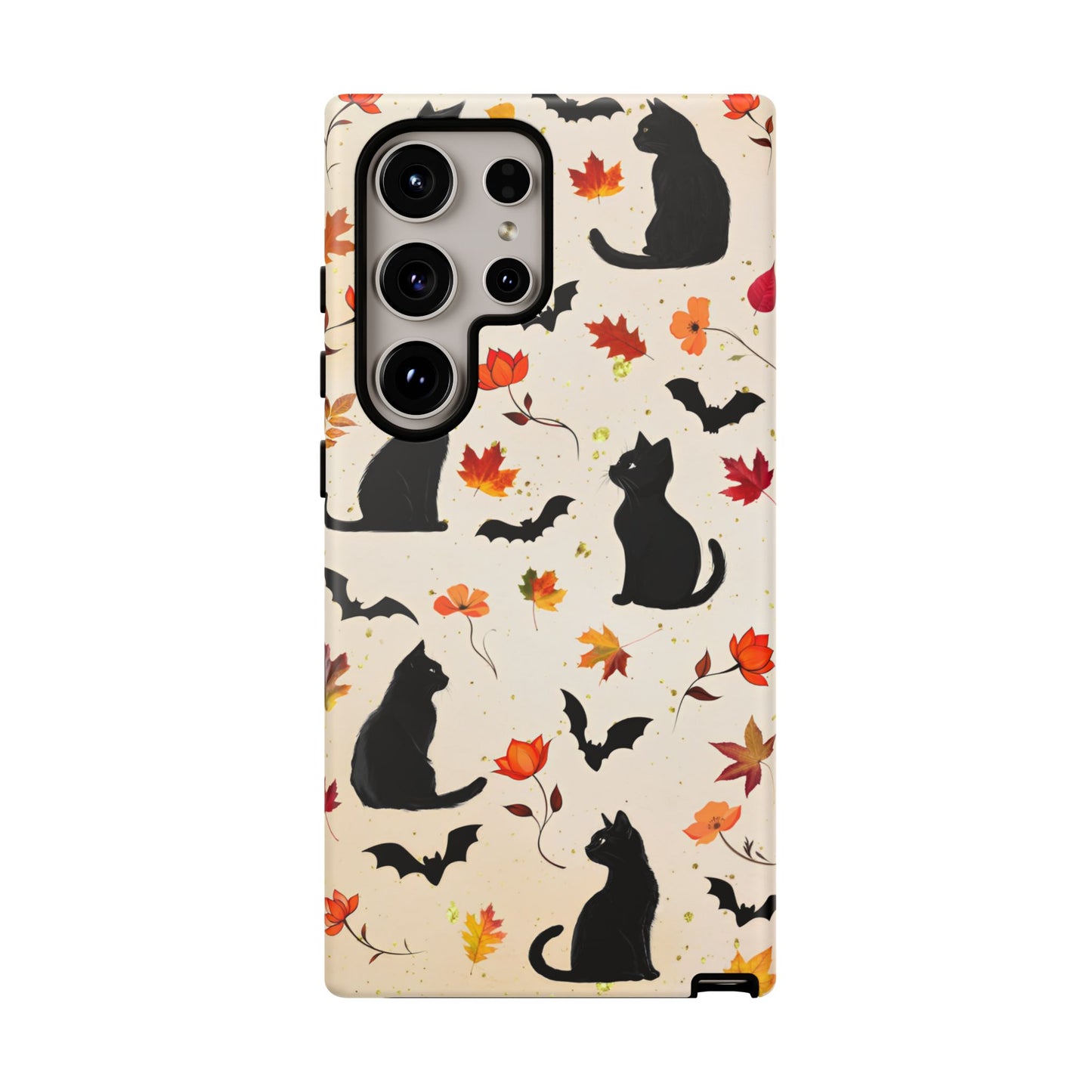 Cute Black Cats Halloween Phone Case - Aesthetic Fall Phone Cases - iPhone 16 15 14 13 12 11, Samsung Galaxy & Google Pixel Phone Covers