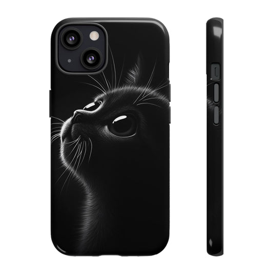 Cute Black Cat Phone Case - Cat Lover Phone Cases - iPhone 16 15 14 13 12 11, Samsung Galaxy & Google Pixel Phone Covers - Boo and Bewear