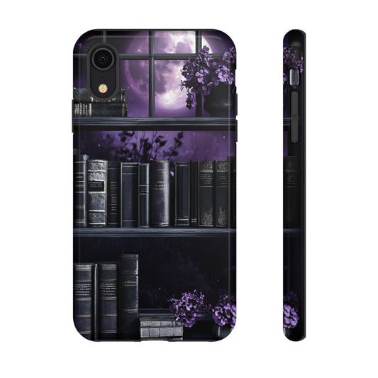 Dark Academia Bookshelf Phone Case - Literature and Book Lover Phone Cases - iPhone 16 15 14 13 12 11, Samsung Galaxy & Google Pixel Phone Covers - Boo and Bewear