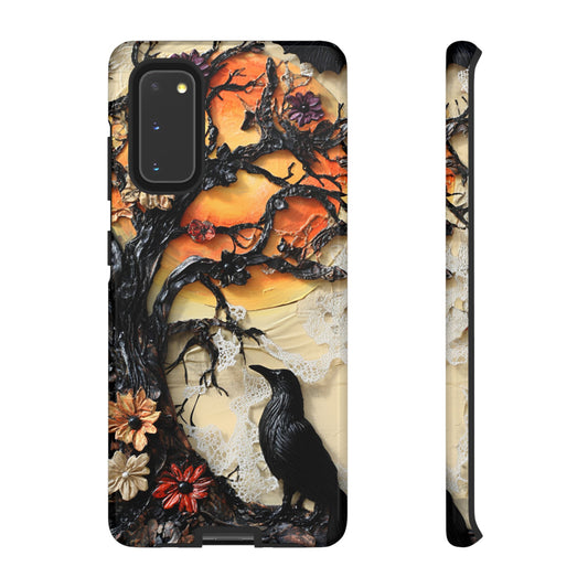 Goth Raven Phone Case - Fantasy Halloween Phone Cases - iPhone 16 15 14 13 12 11, Samsung Galaxy & Google Pixel Phone Covers - Boo and Bewear