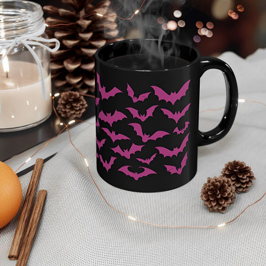 Bat Mug - Pink Bats Halloween Mug - Boo and Bewear