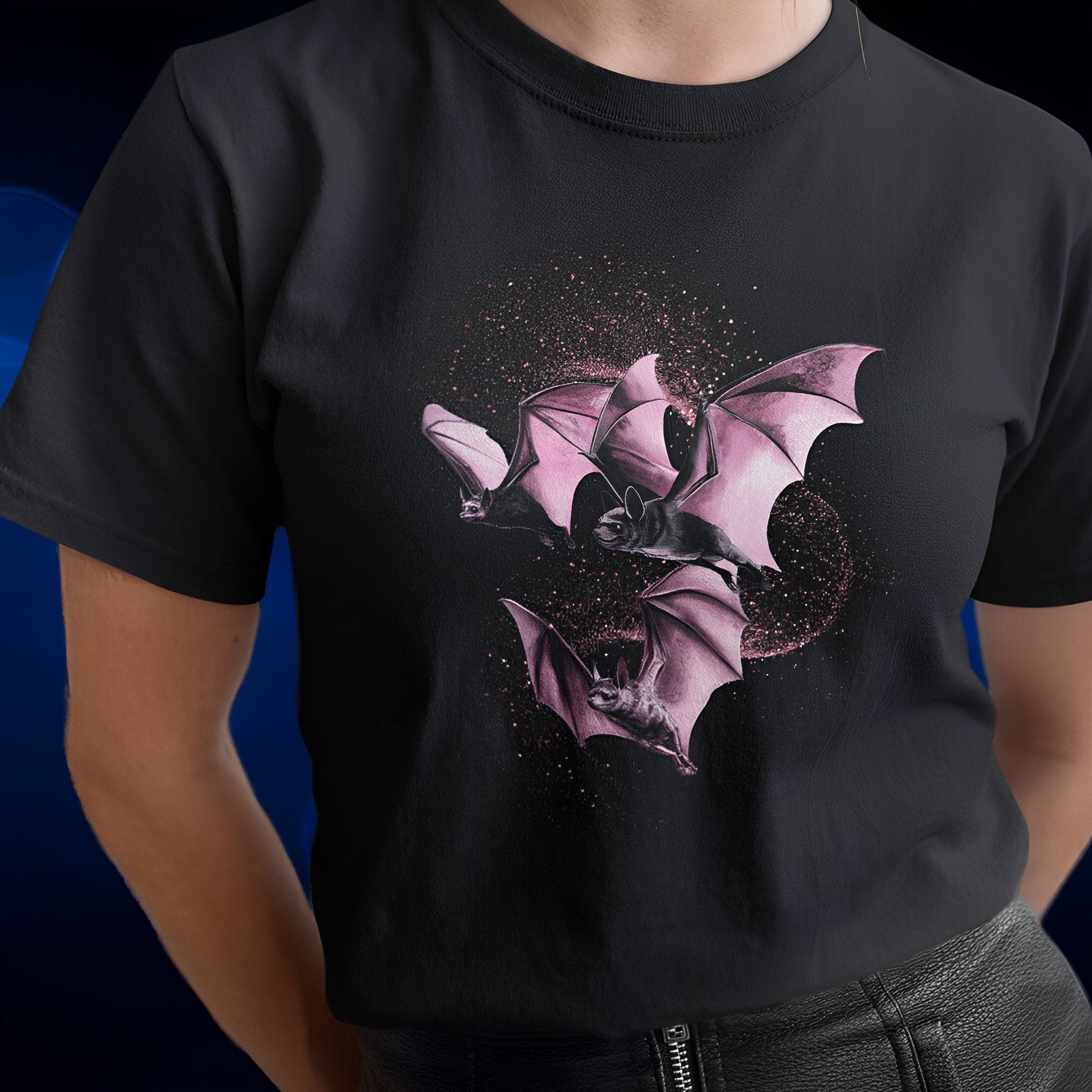 Bat T-Shirt - Pastel Goth Pink Halloween Bats - Boo and Bewear