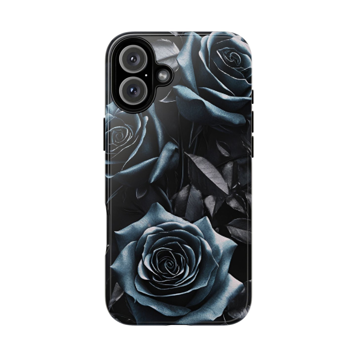 Black and Blue Roses Phone Case - Dark and Moody Gothic Flower Phone Cases - iPhone 16 15 14 13 12 11, Samsung Galaxy & Google Pixel Phone Covers - Boo and Bewear