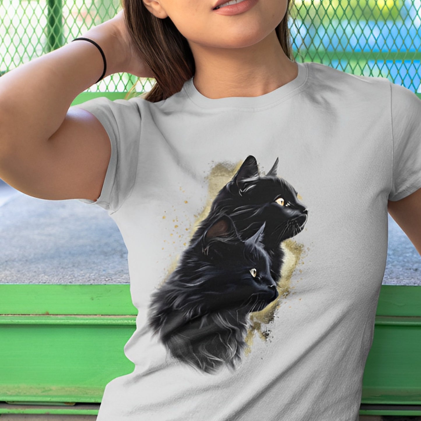 Black Cat T-Shirt - Cat Lover Shirt - Boo and Bewear