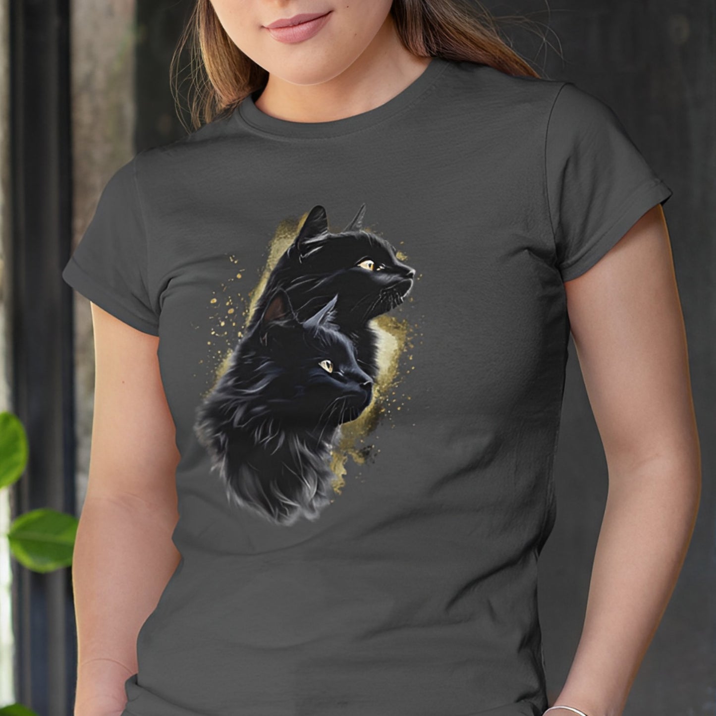 Black Cat T-Shirt - Cat Lover Shirt - Boo and Bewear