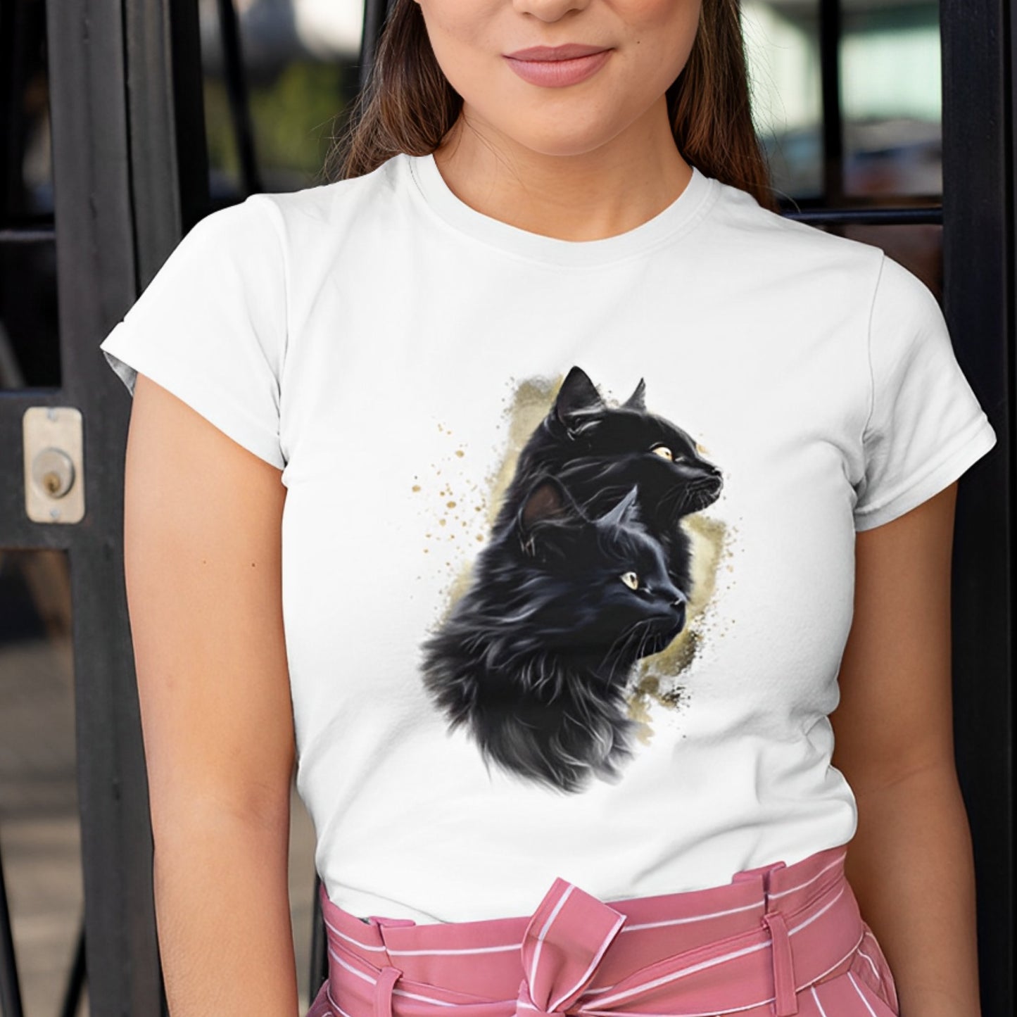 Black Cat T-Shirt - Cat Lover Shirt - Boo and Bewear