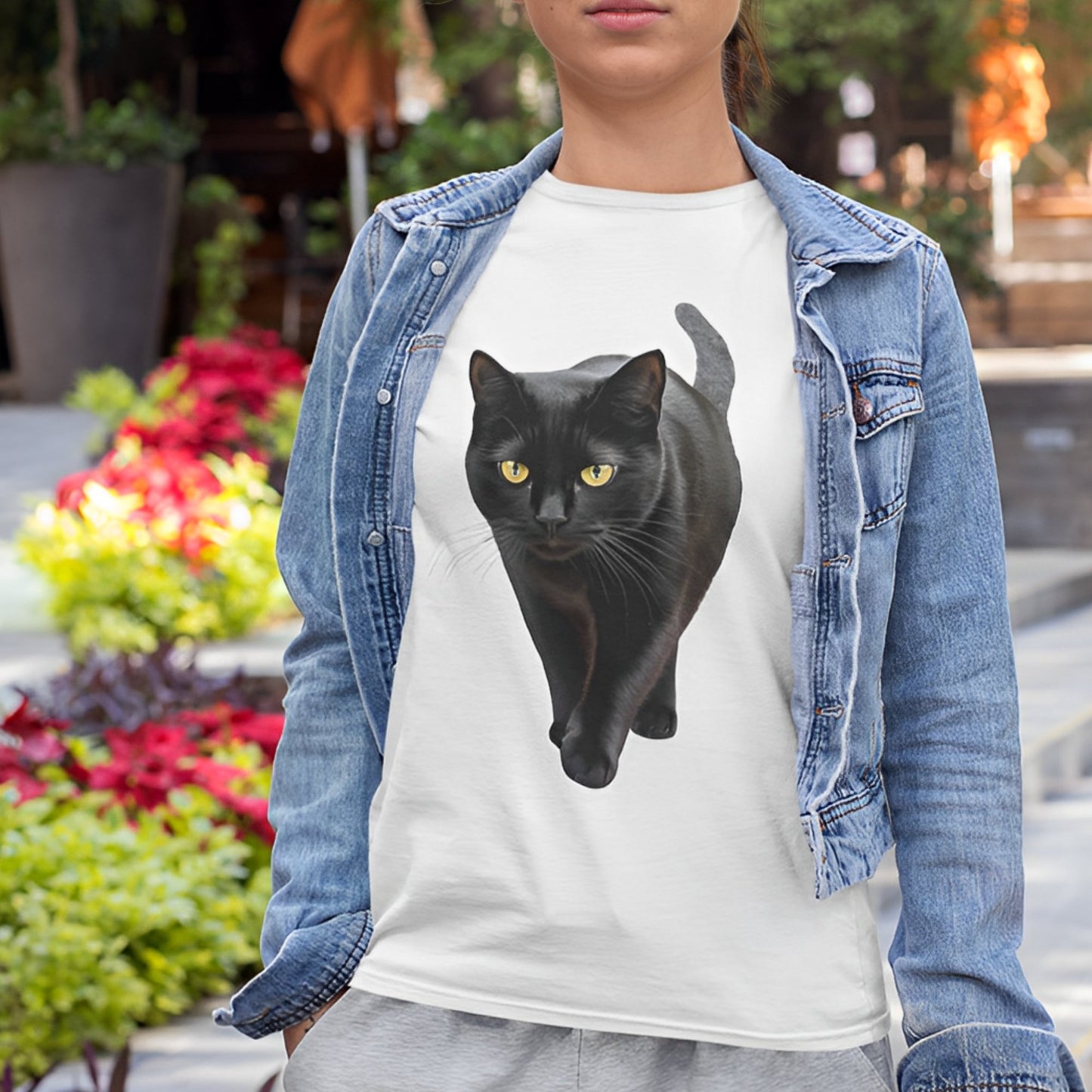 Black Cat T-Shirt for Cat Lovers - Boo and Bewear