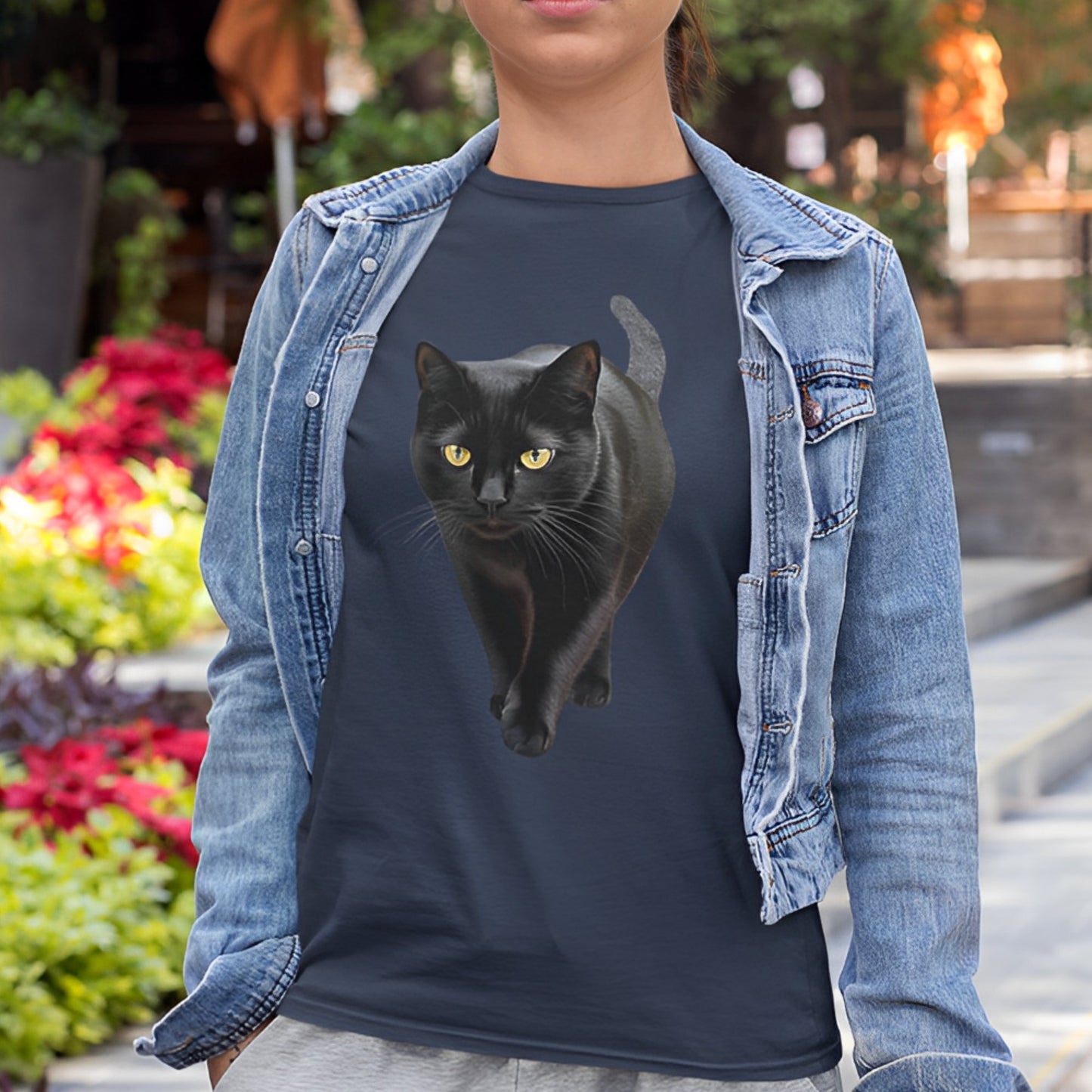 Black Cat T-Shirt for Cat Lovers - Boo and Bewear