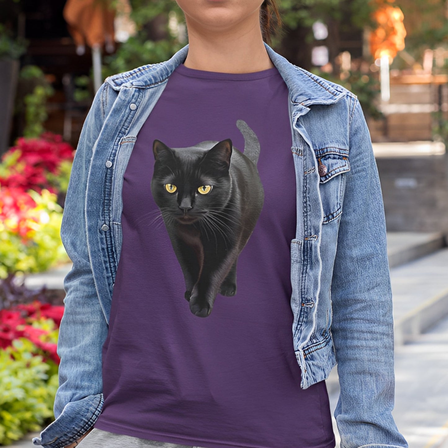 Black Cat T-Shirt for Cat Lovers - Boo and Bewear