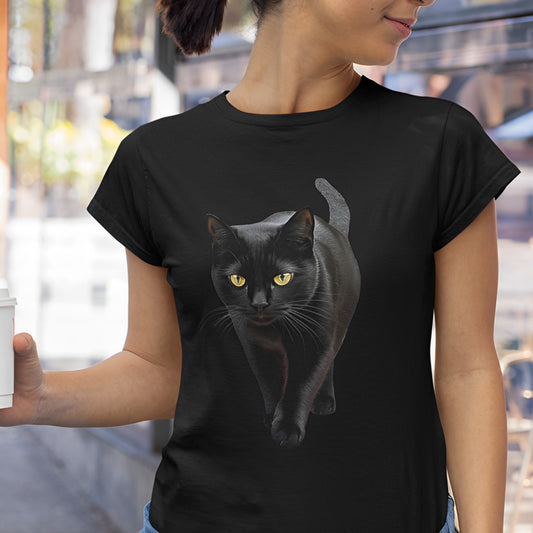 Black Cat T-Shirt for Cat Lovers - Boo and Bewear