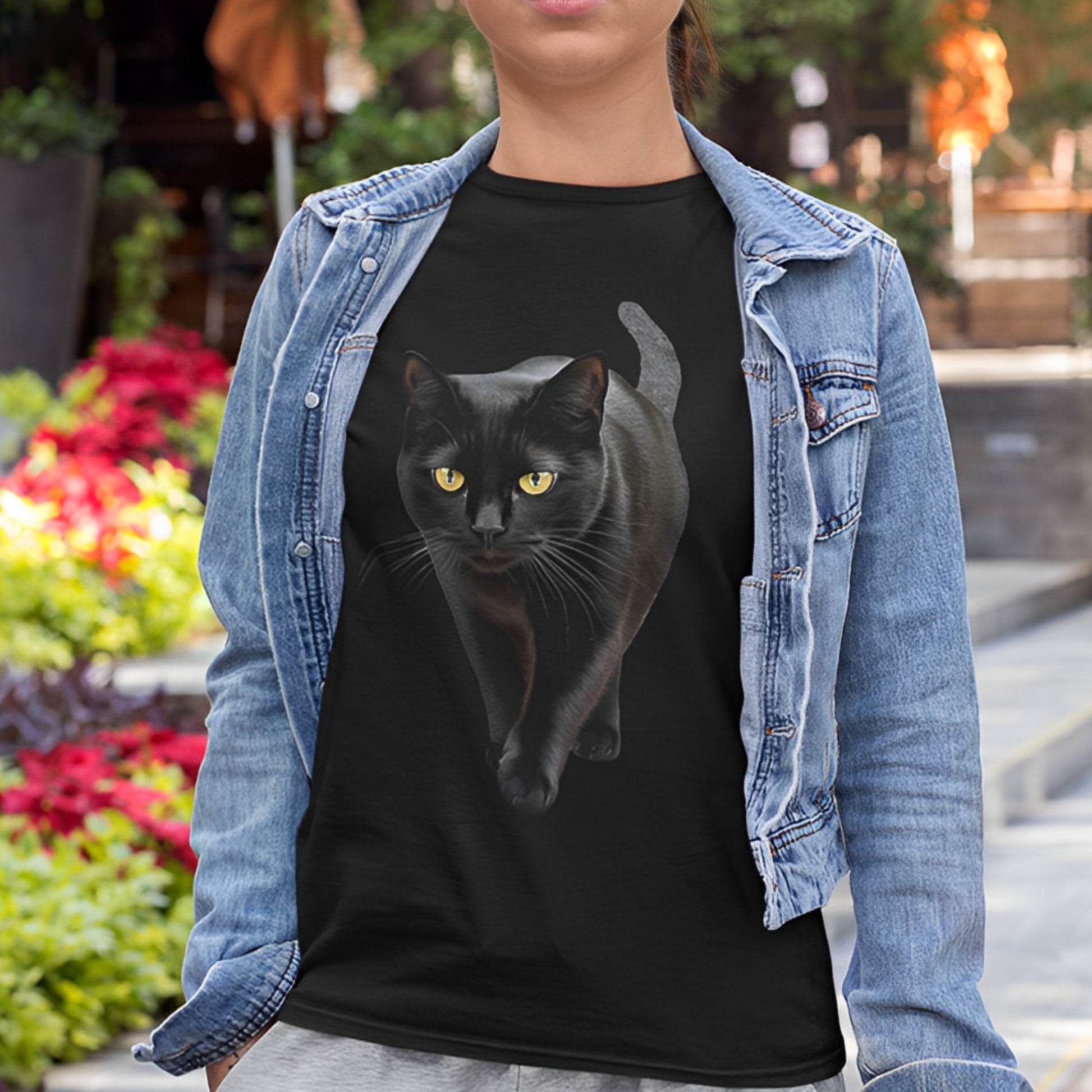 Black Cat T-Shirt for Cat Lovers - Boo and Bewear