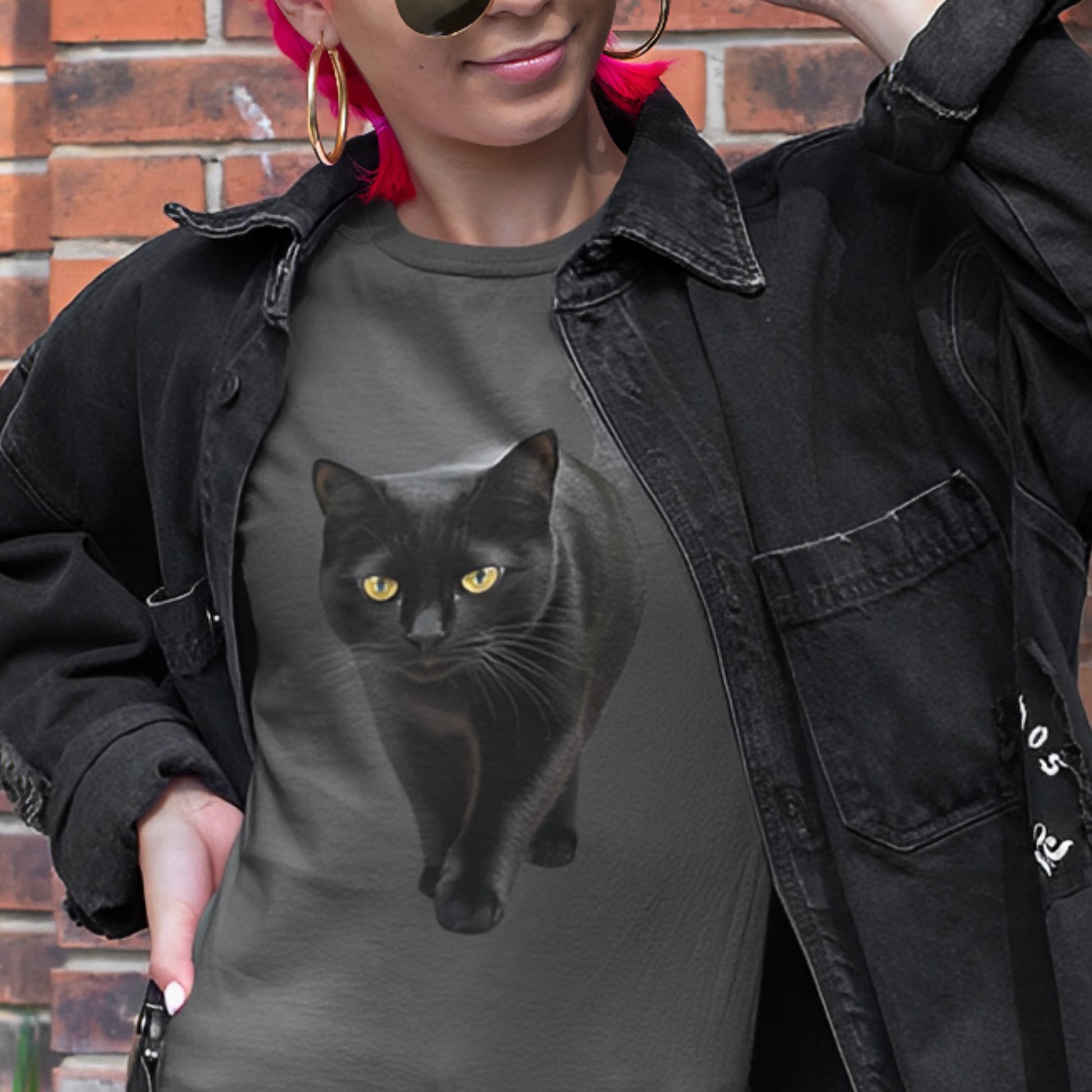 Black Cat T-Shirt for Cat Lovers - Boo and Bewear