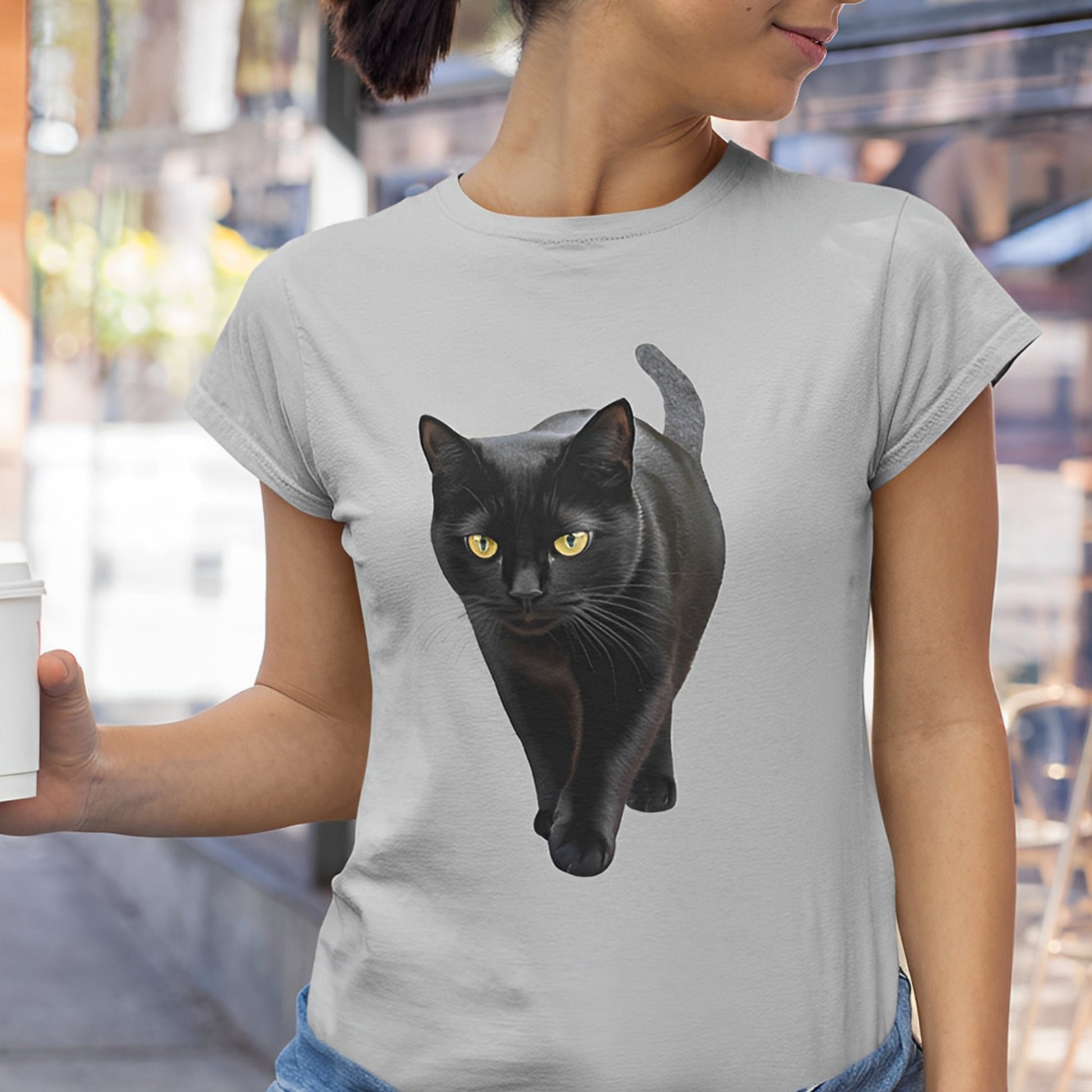 Black Cat T-Shirt for Cat Lovers - Boo and Bewear