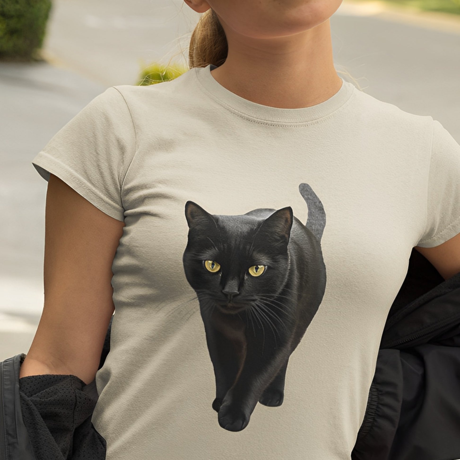 Black Cat T-Shirt for Cat Lovers - Boo and Bewear