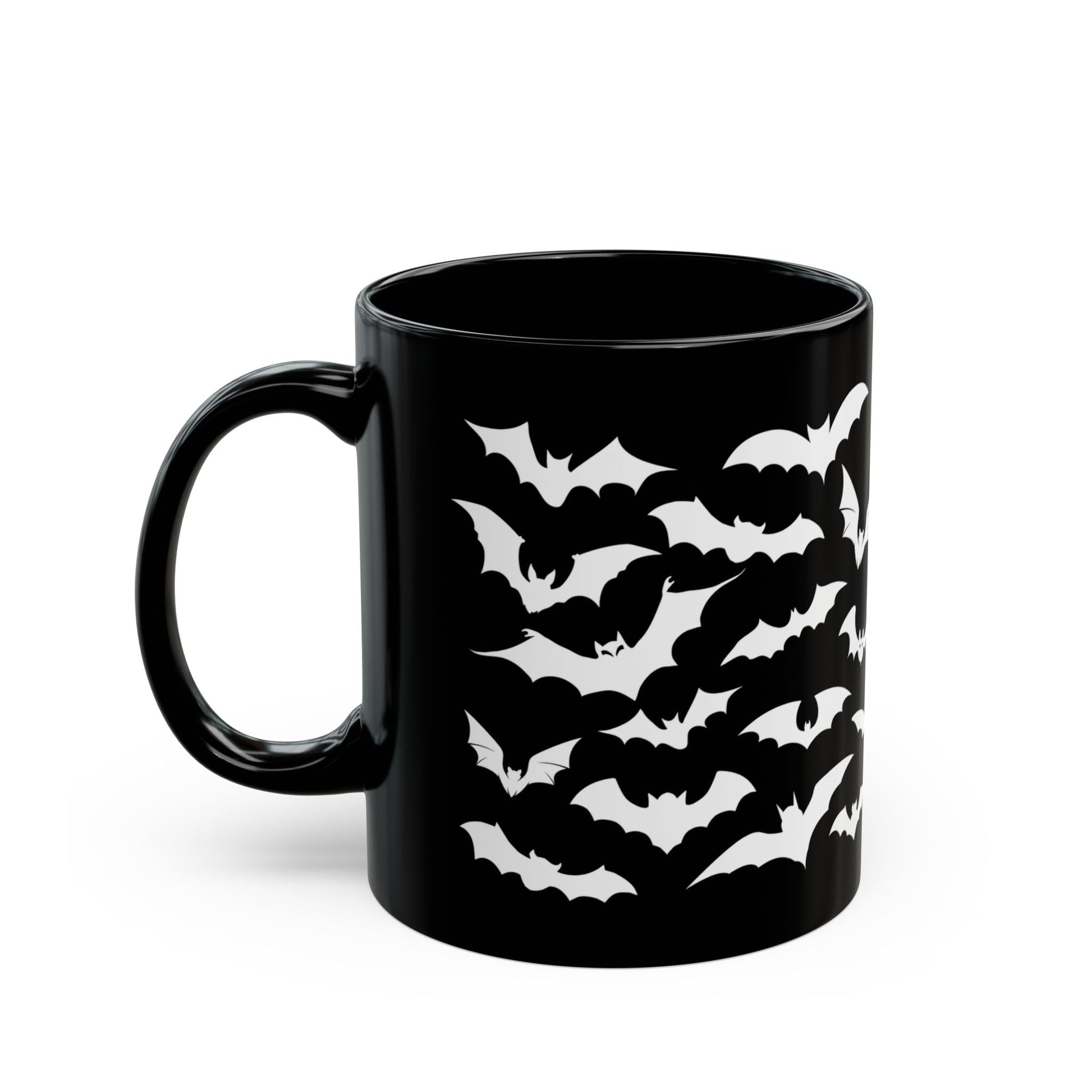 Bat Mug - White Bats Halloween Mug - Boo and Bewear