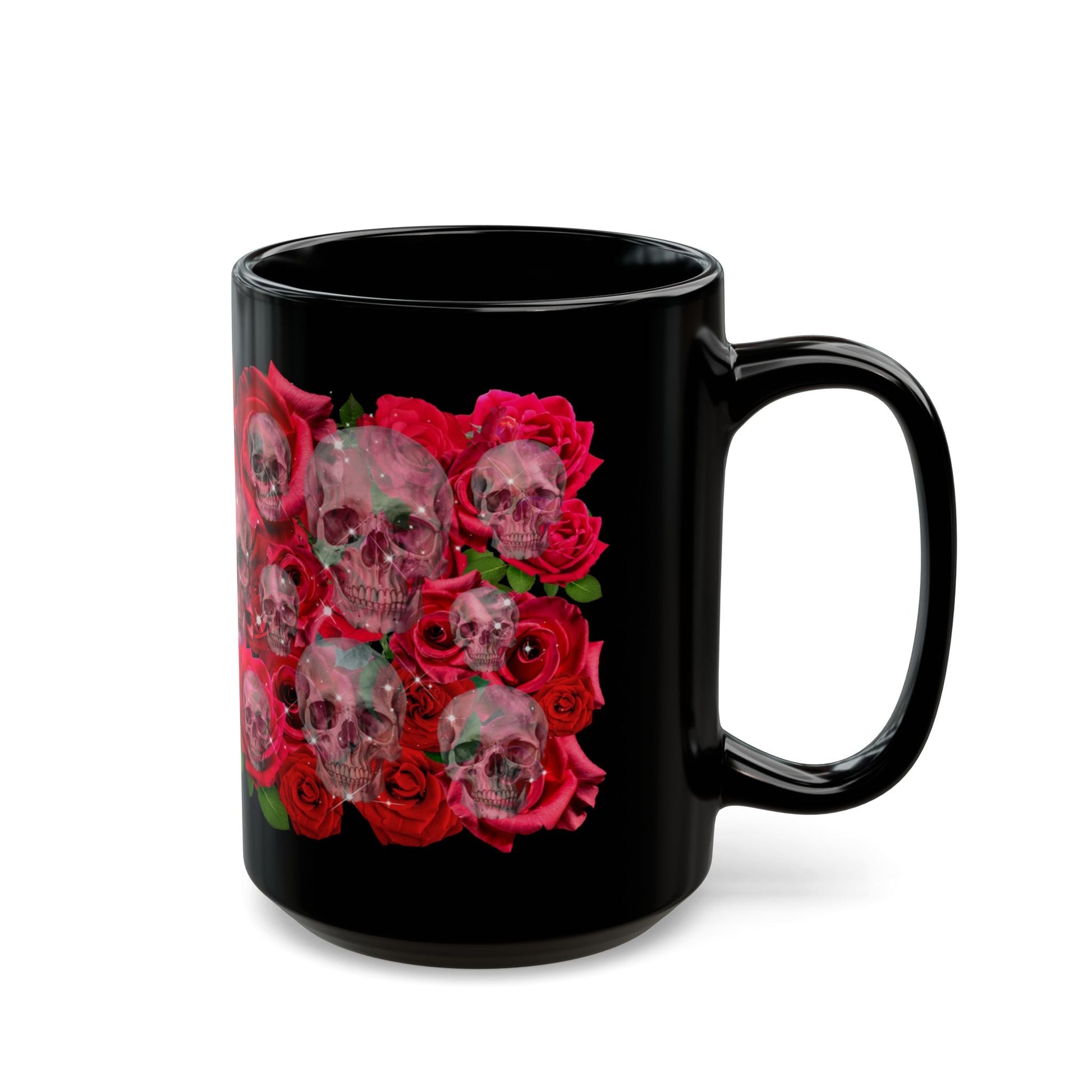 Skulls and Roses Mug - Halloween Skeleton Mugs - Boo and Bewear