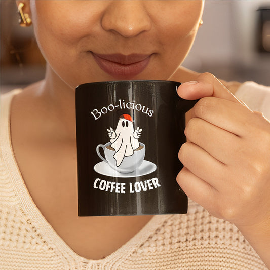 Cute and Spooky Ghost Mug for Coffee Lovers - BOO-licious Coffee Lover