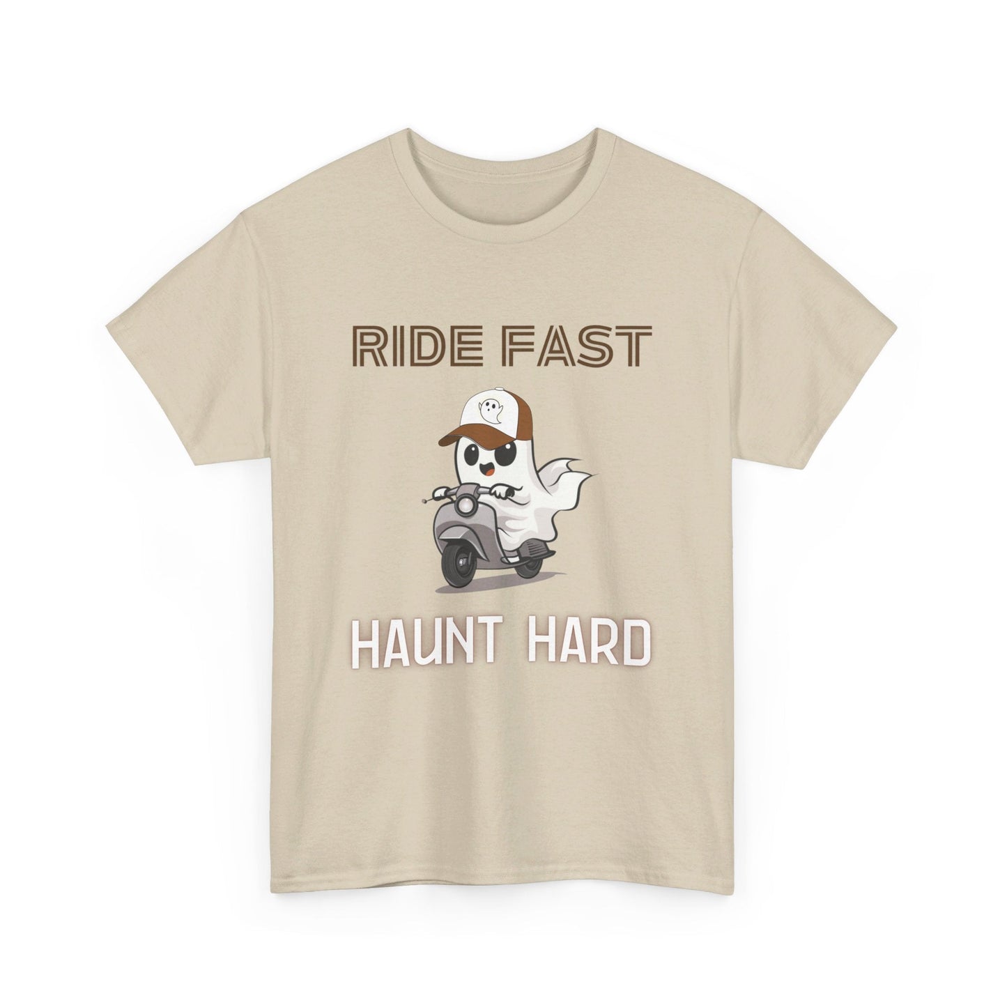 Cute Ghost T-Shirt For Bikers - Ride Fast Haunt Hard - Boo and Bewear