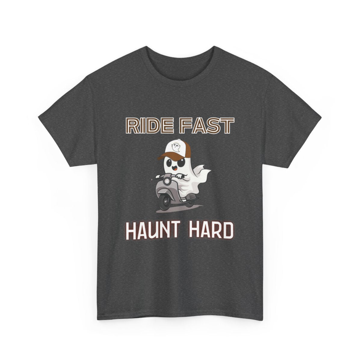 Cute Ghost T-Shirt For Bikers - Ride Fast Haunt Hard - Boo and Bewear