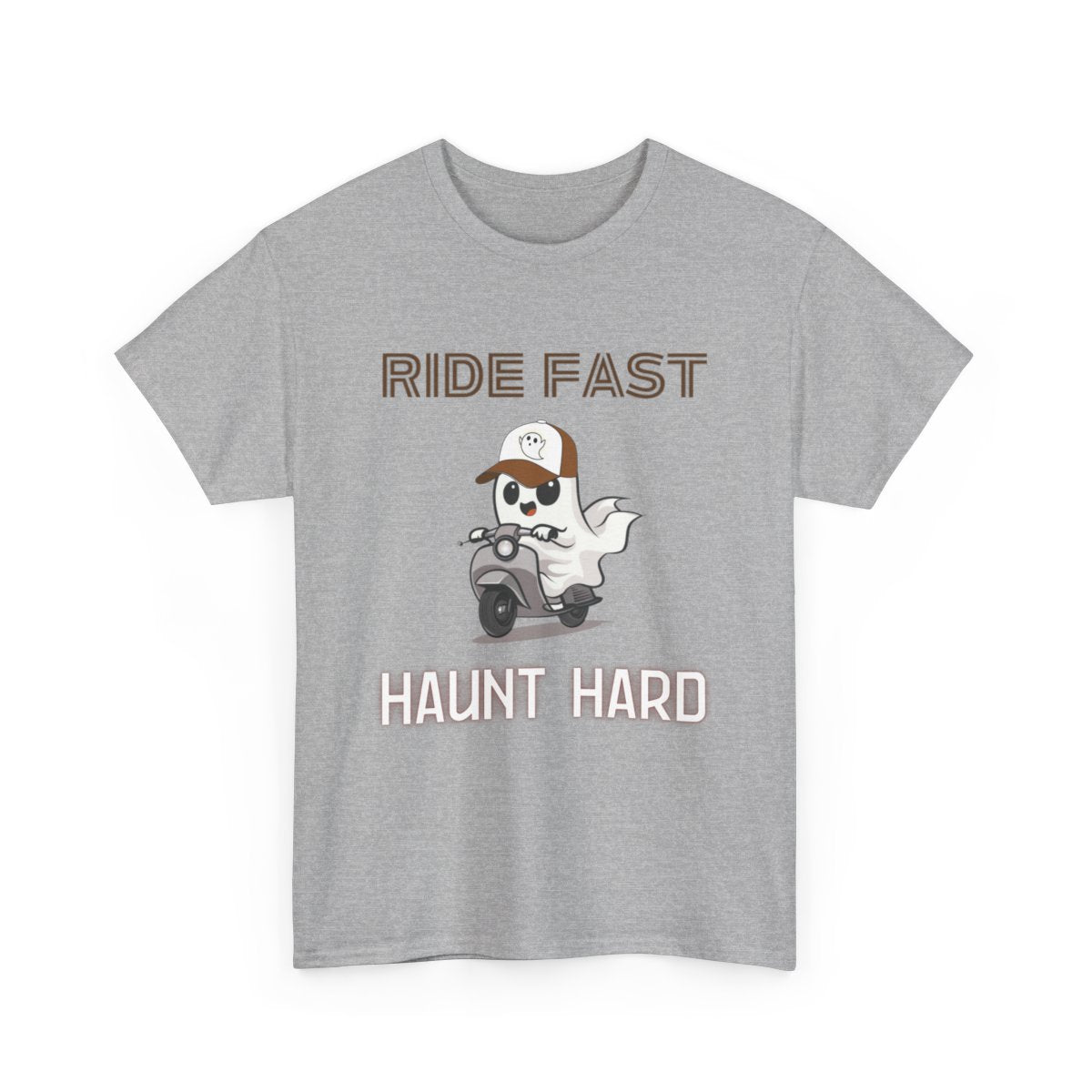 Cute Ghost T-Shirt For Bikers - Ride Fast Haunt Hard - Boo and Bewear