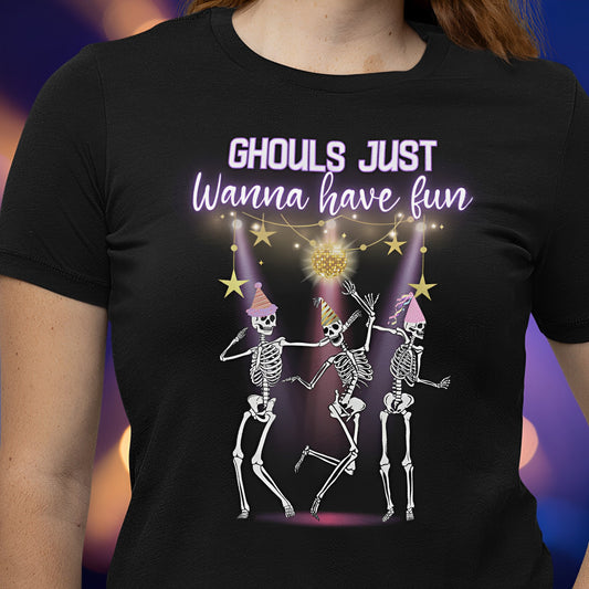 Dancing Skeletons T-Shirt - Ghouls Just Wanna Have Fun