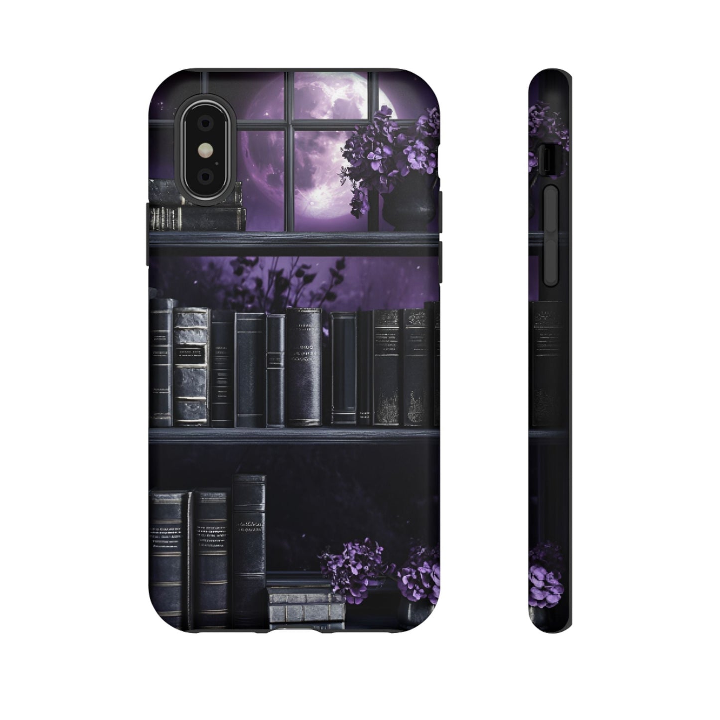 Dark Academia Bookshelf Phone Case - Literature and Book Lover Phone Cases - iPhone 16 15 14 13 12 11, Samsung Galaxy & Google Pixel Phone Covers - Boo and Bewear