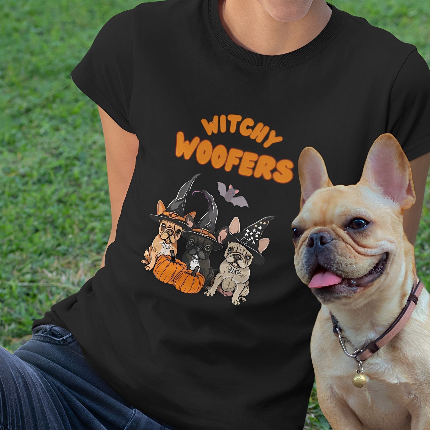 French Bulldog Halloween Dog T-Shirt - Witchy Woofers - Boo and Bewear