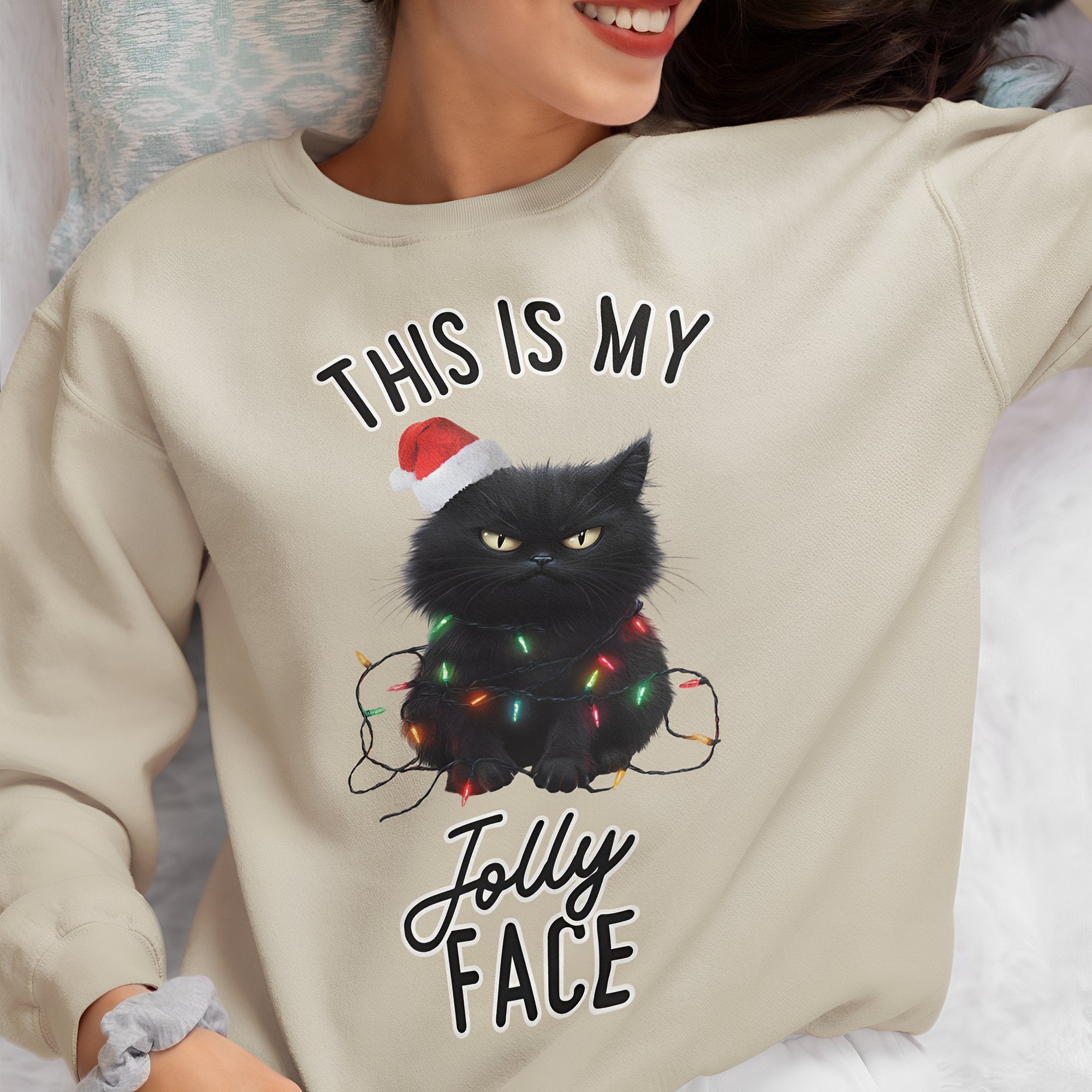 Cat christmas fashion sweatshirt