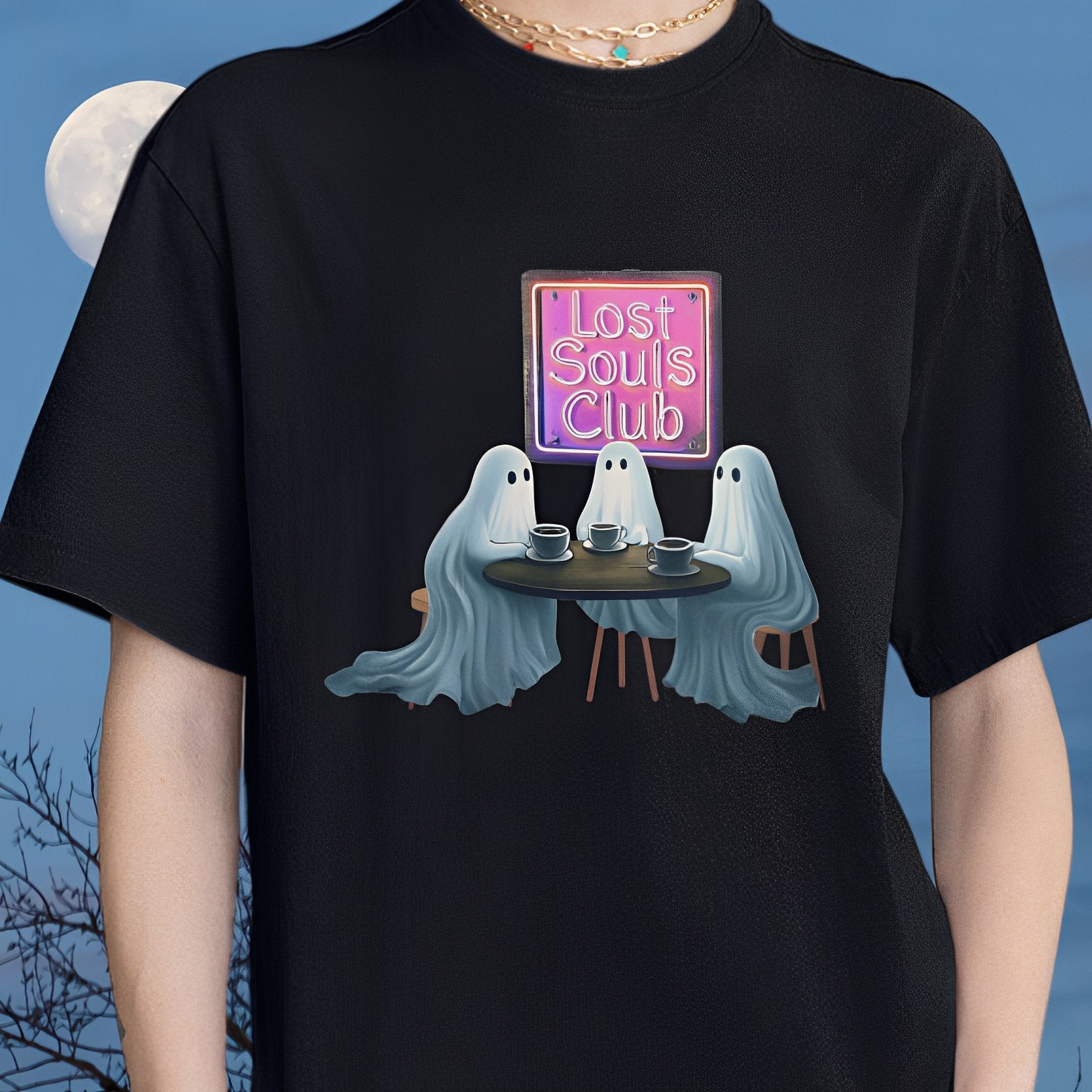 Ghost T-Shirt - Lost Souls Club - Boo and Bewear