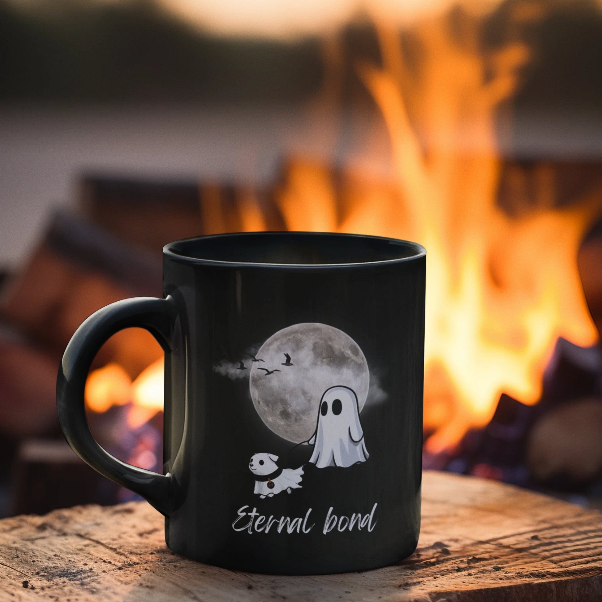 Ghost Walking Dog Mug - Eternal Bond - Dog Lover Mug - Boo and Bewear