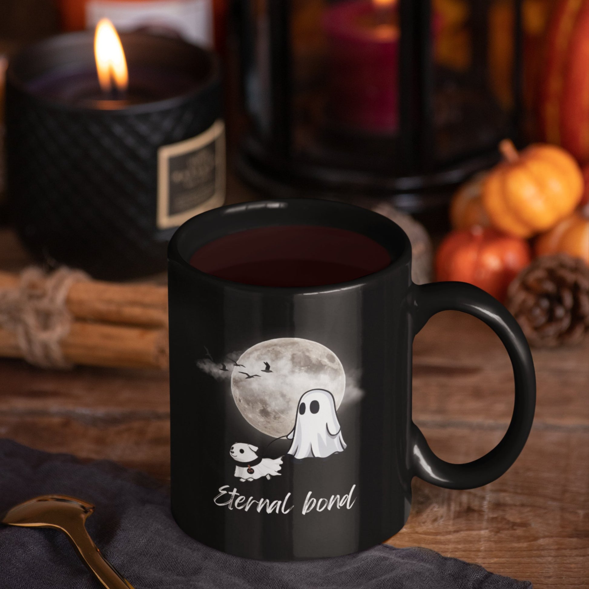 Ghost Walking Dog Mug - Eternal Bond - Dog Lover Mug - Boo and Bewear